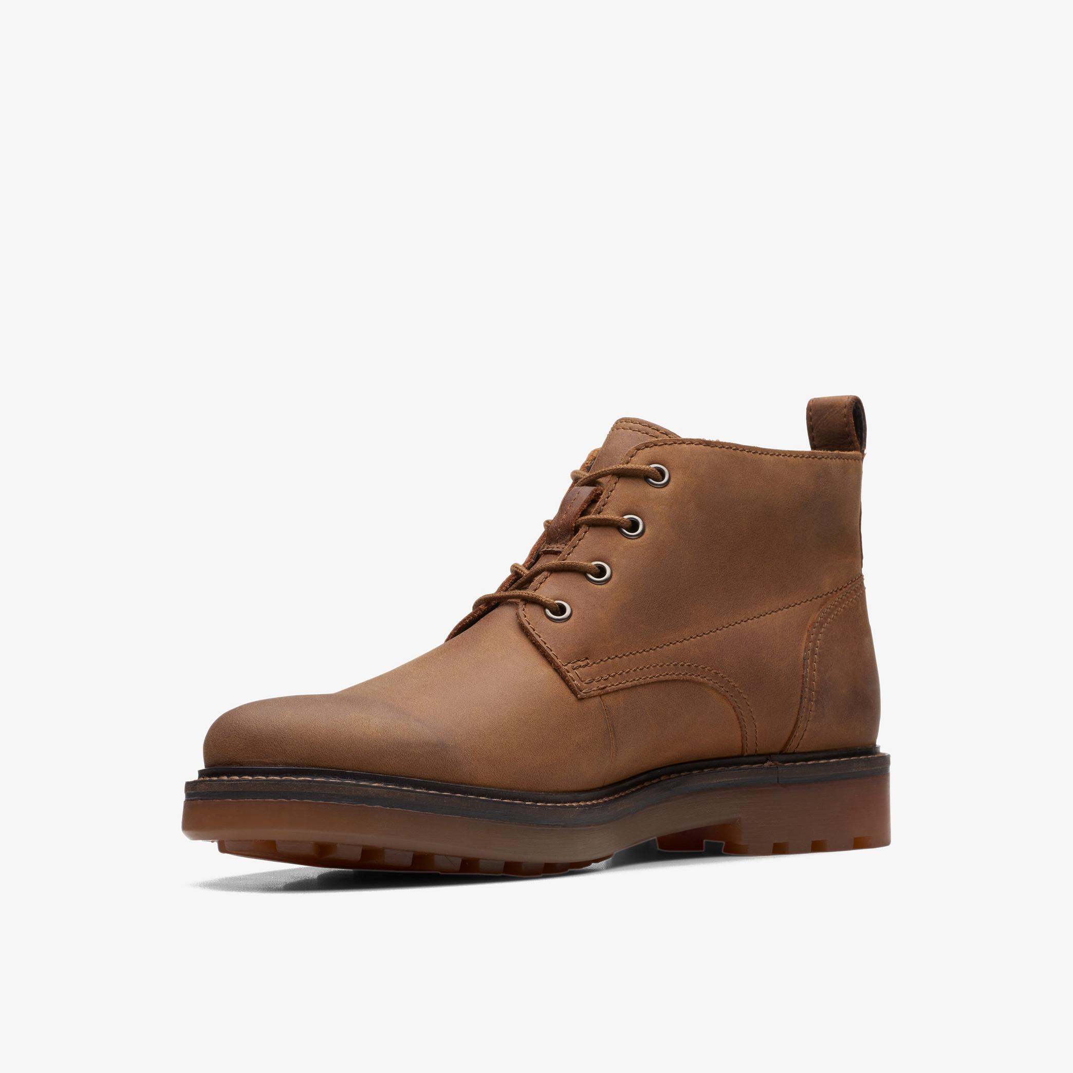 Chard Mid Dark Tan Nubuck Ankle Boots, view 4 of 6