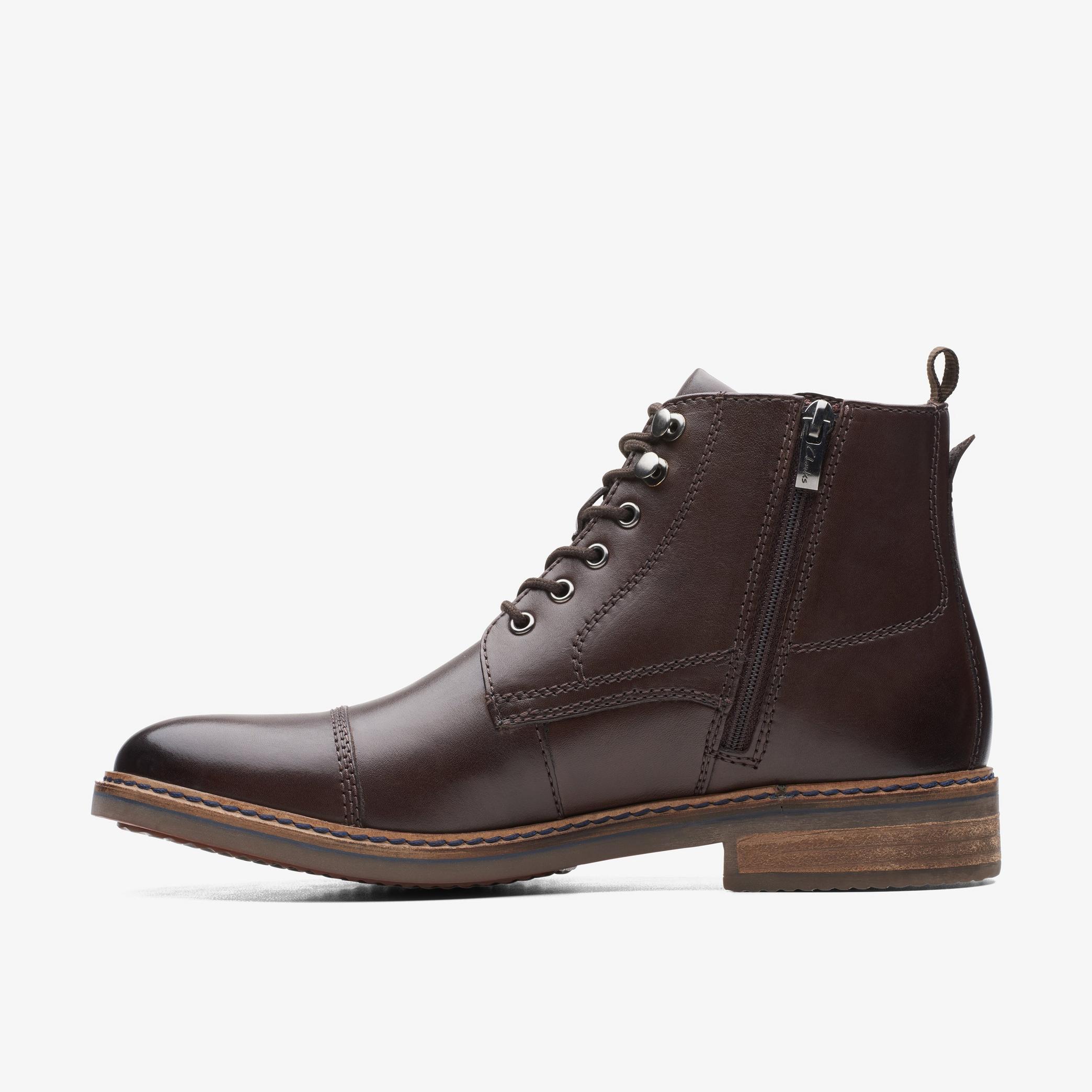 Blackford Rise Dark Brown Leather Ankle Boots, view 2 of 6