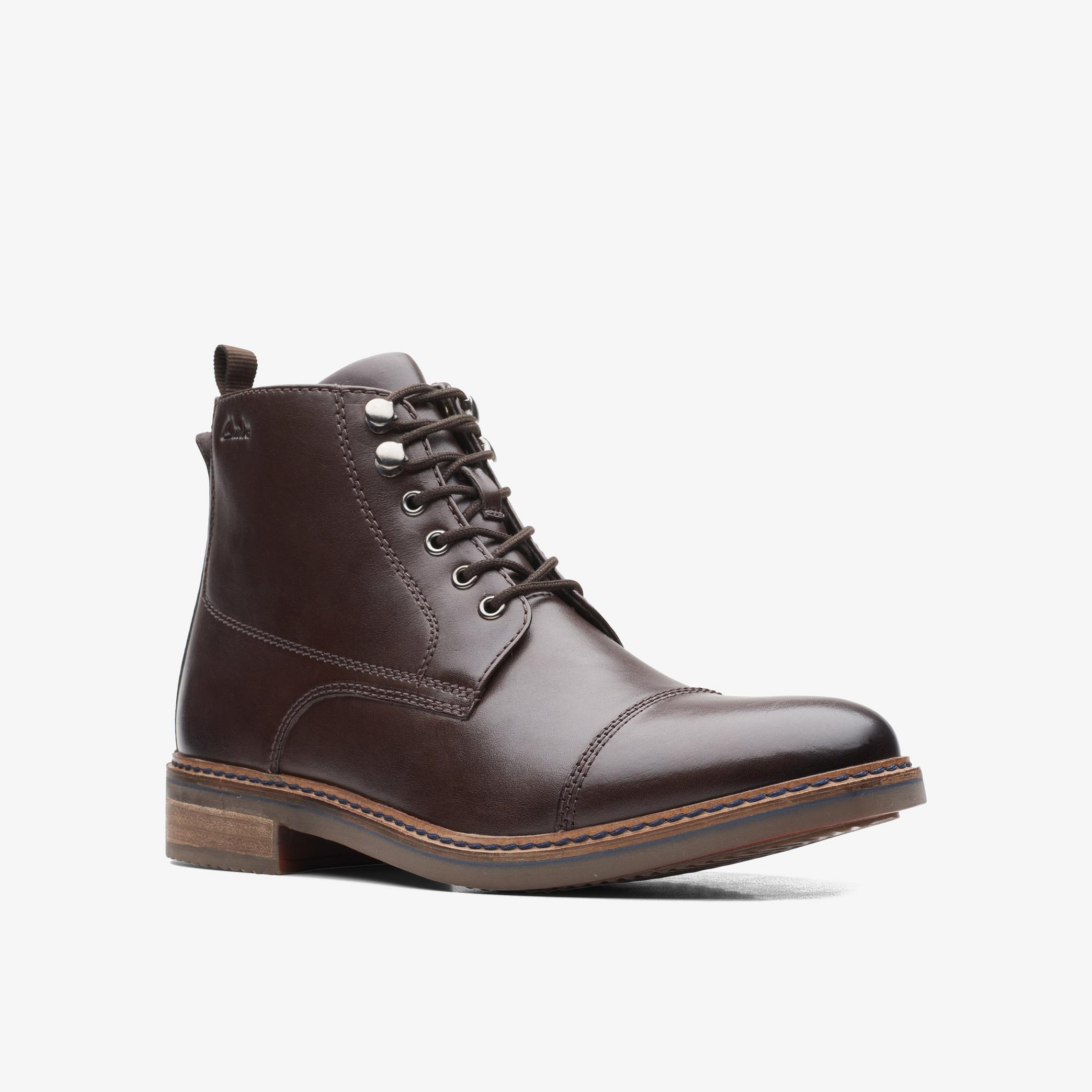 Blackford Rise Dark Brown Leather Ankle Boots, view 3 of 6
