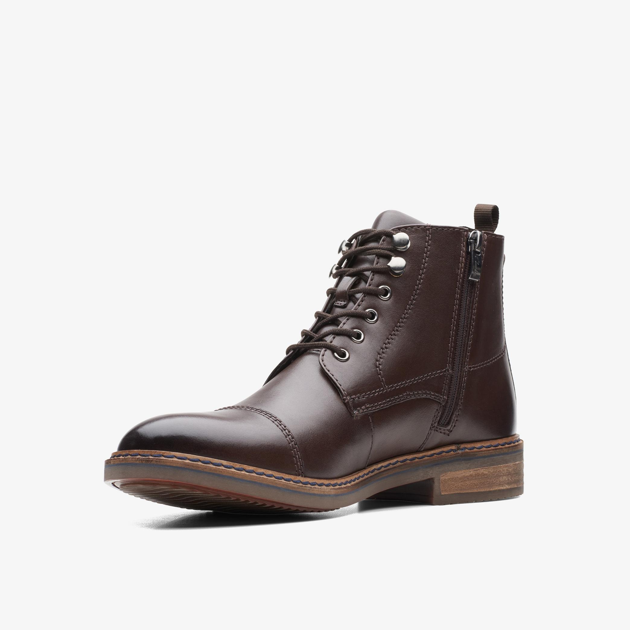 Blackford Rise Dark Brown Leather Ankle Boots, view 4 of 6