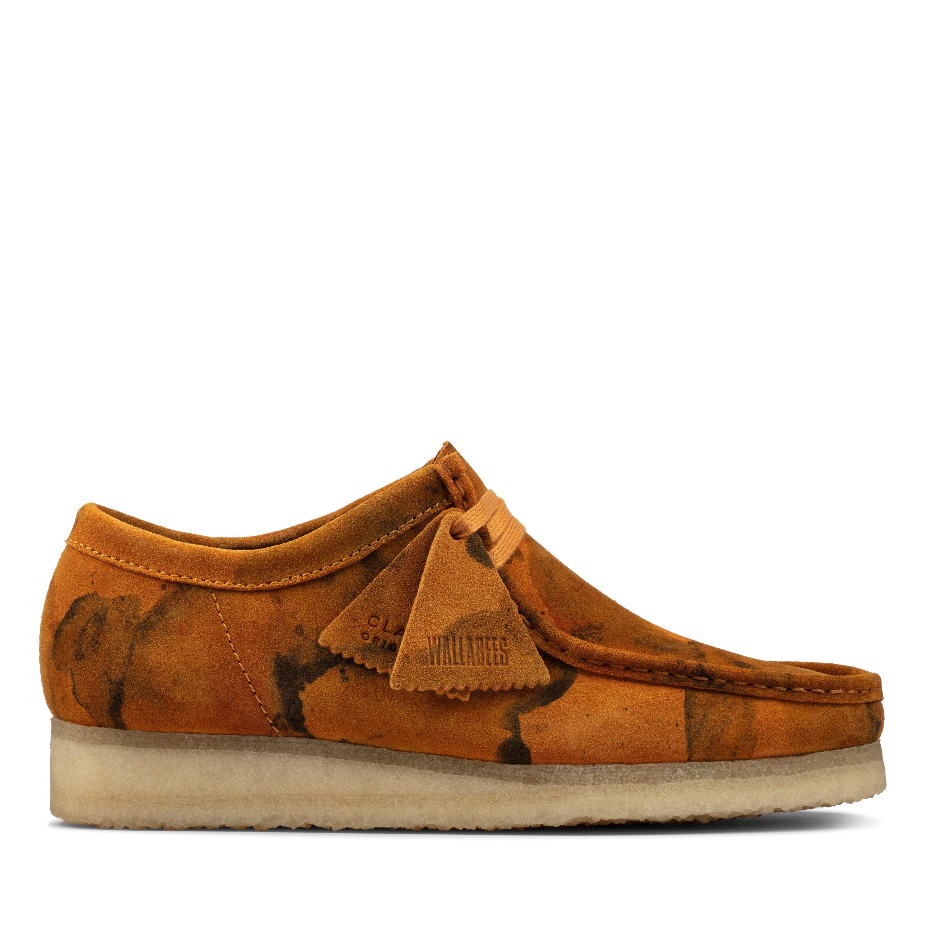 Orange clarks clearance wallabees