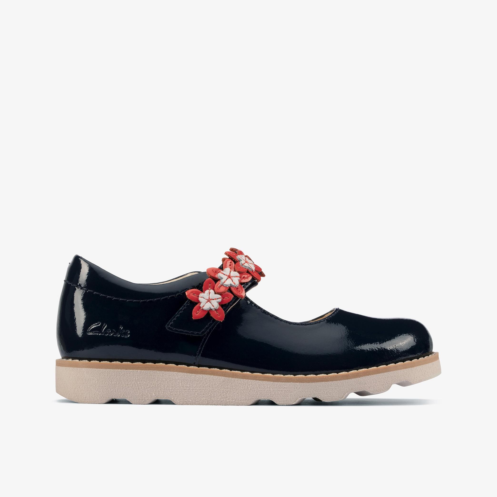 Crown Petal Kid Navy Patent Mary Jane Shoes, view 1 of 6