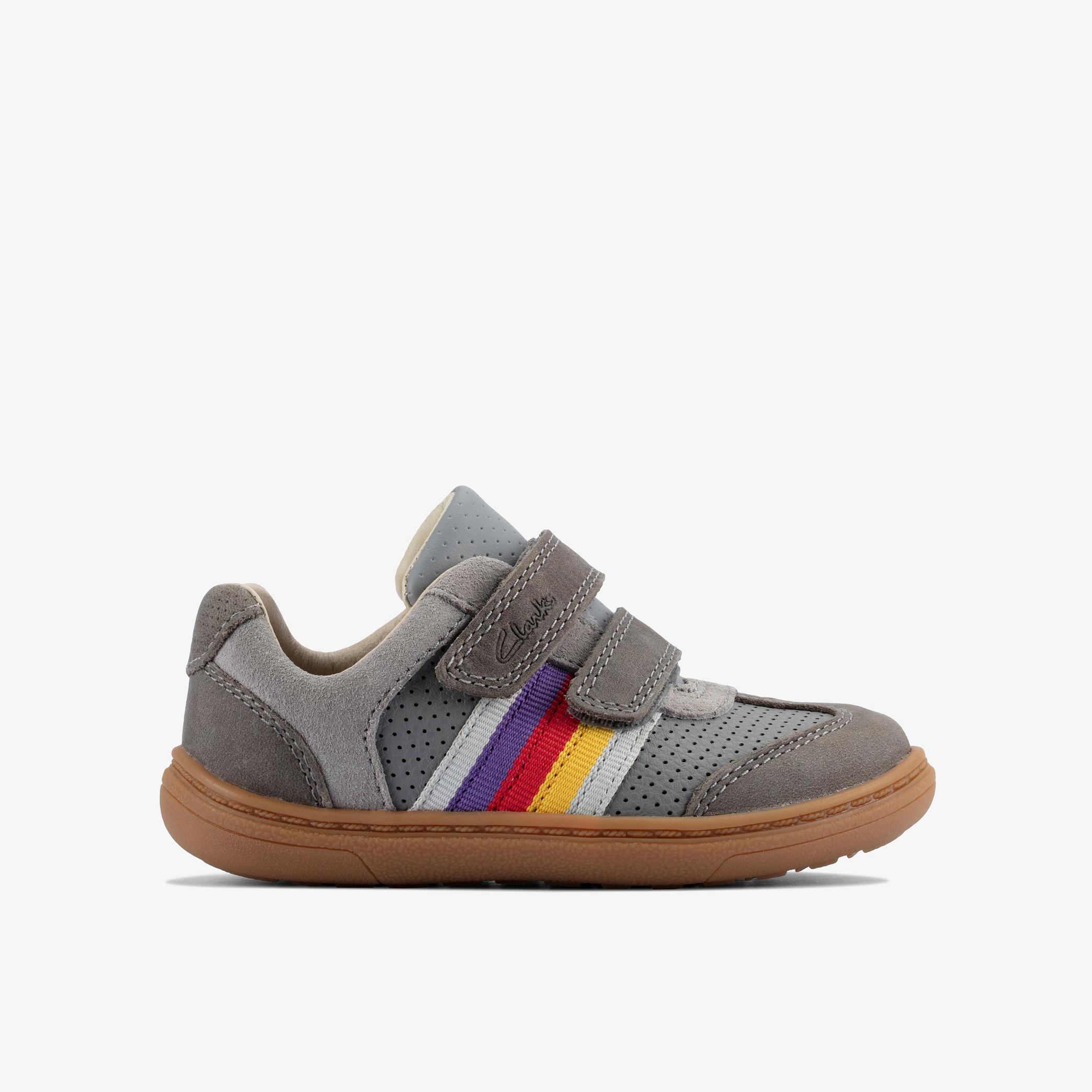 Flash Beau Toddler Grey Leather Shoes, view 1 of 6