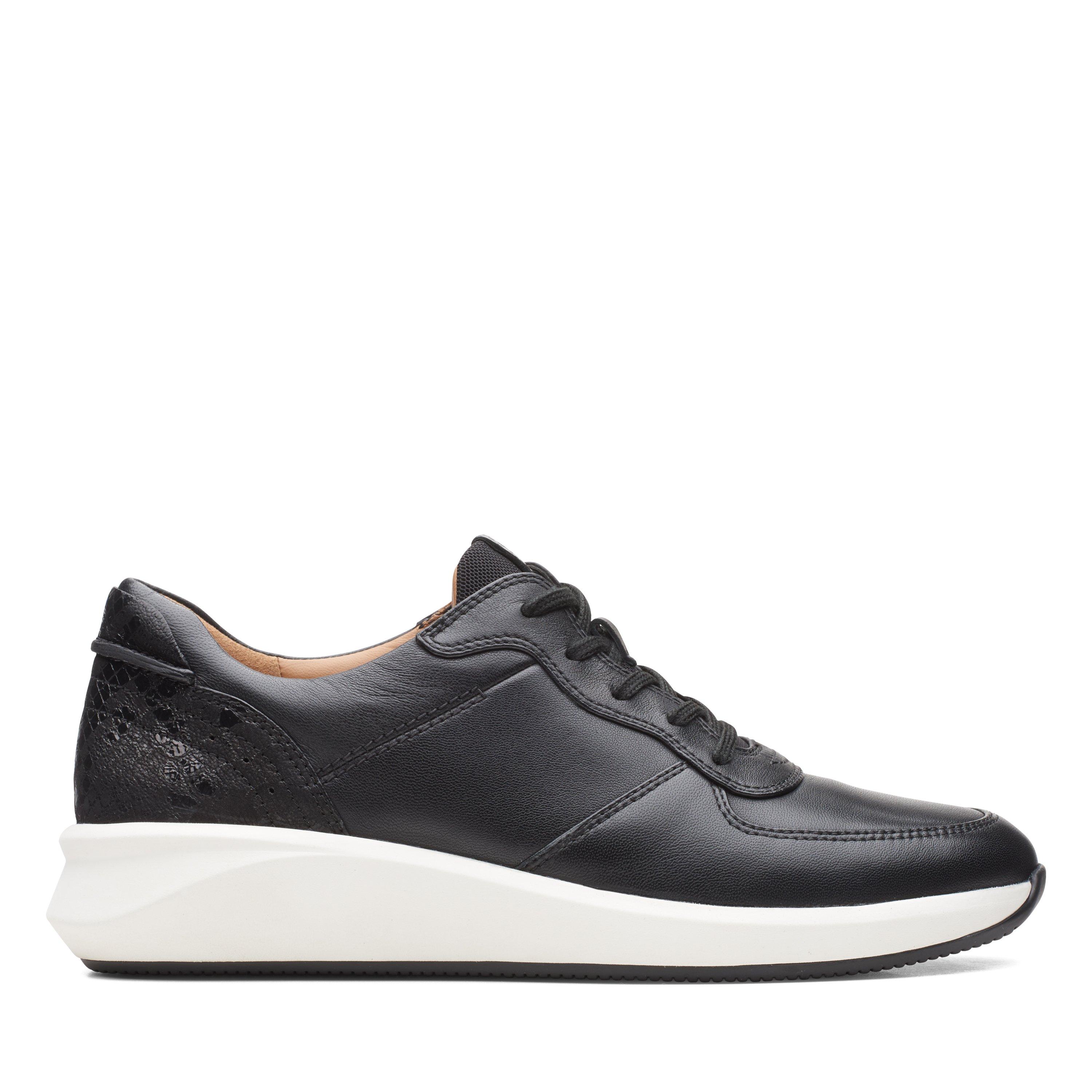 Clarks womens cheap leather sneakers