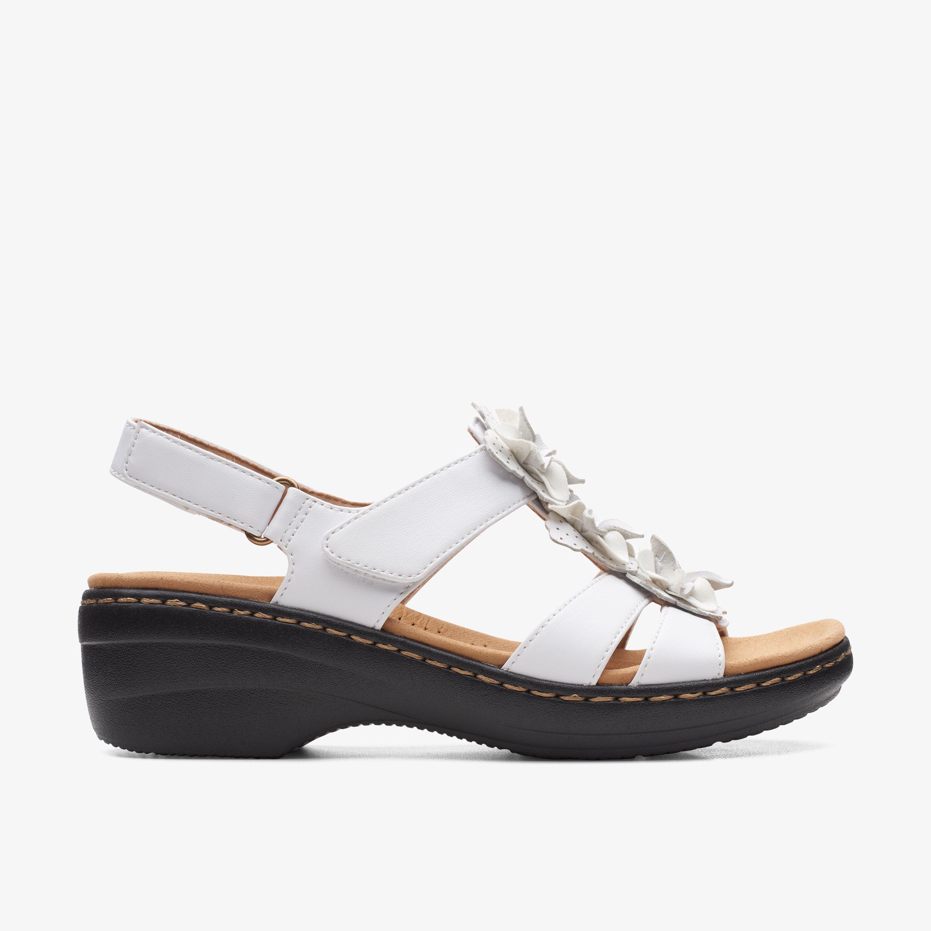 Clarks white 2025 sandals amazon