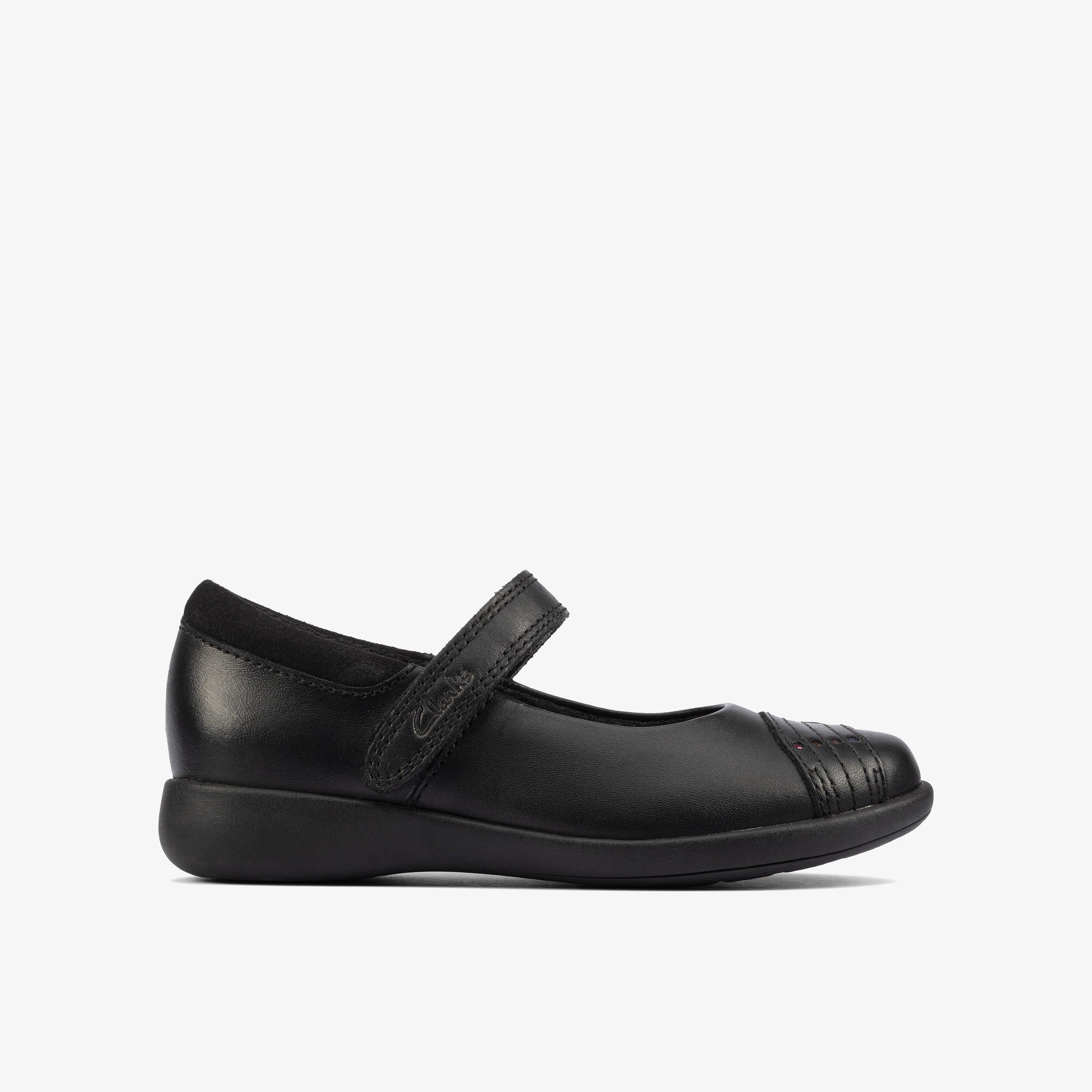 Kids Etch Beam T Black Leather Shoes | Clarks Outlet