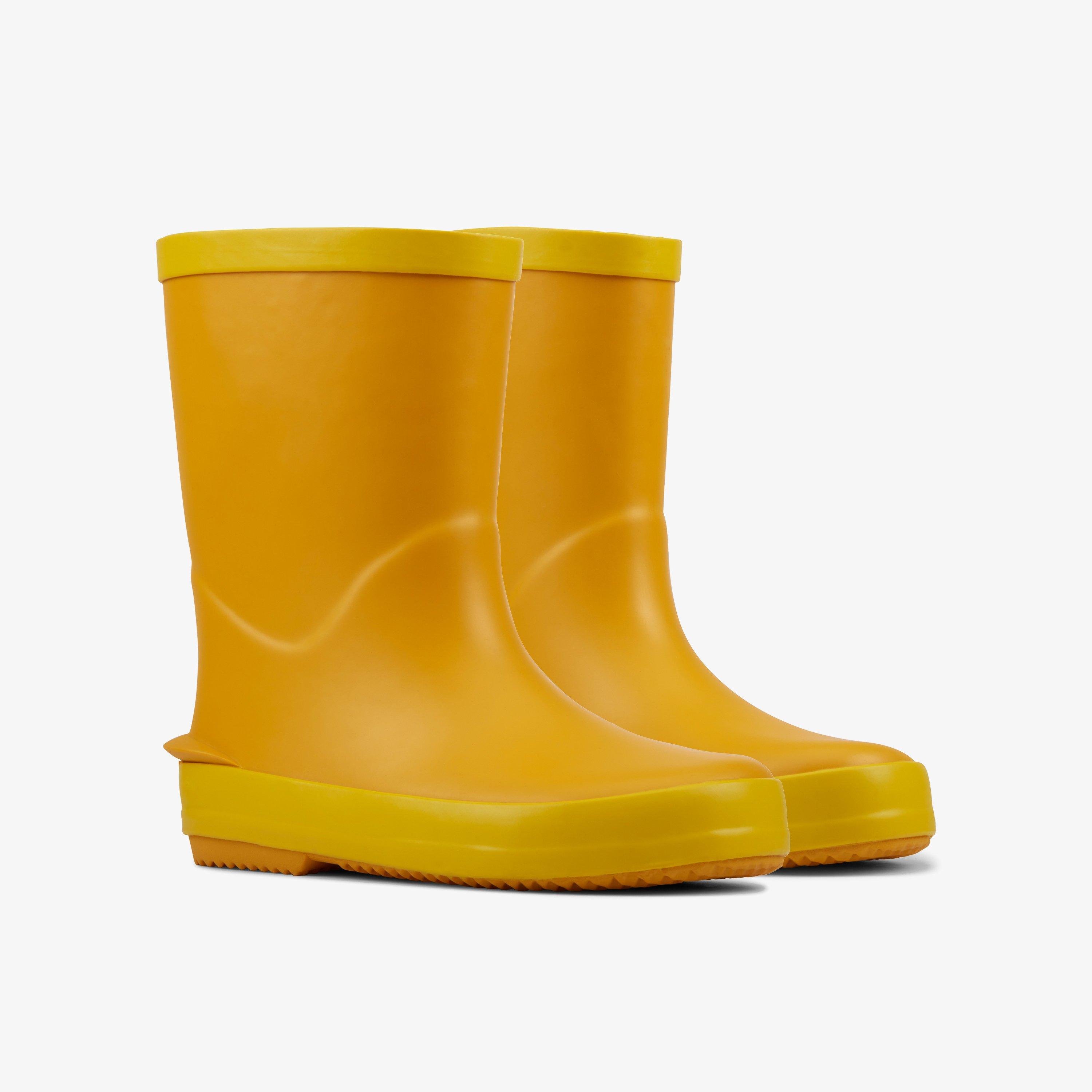 Boys Girls Kids Unisex Tarri Run Toddler Yellow Wellies Clarks UK