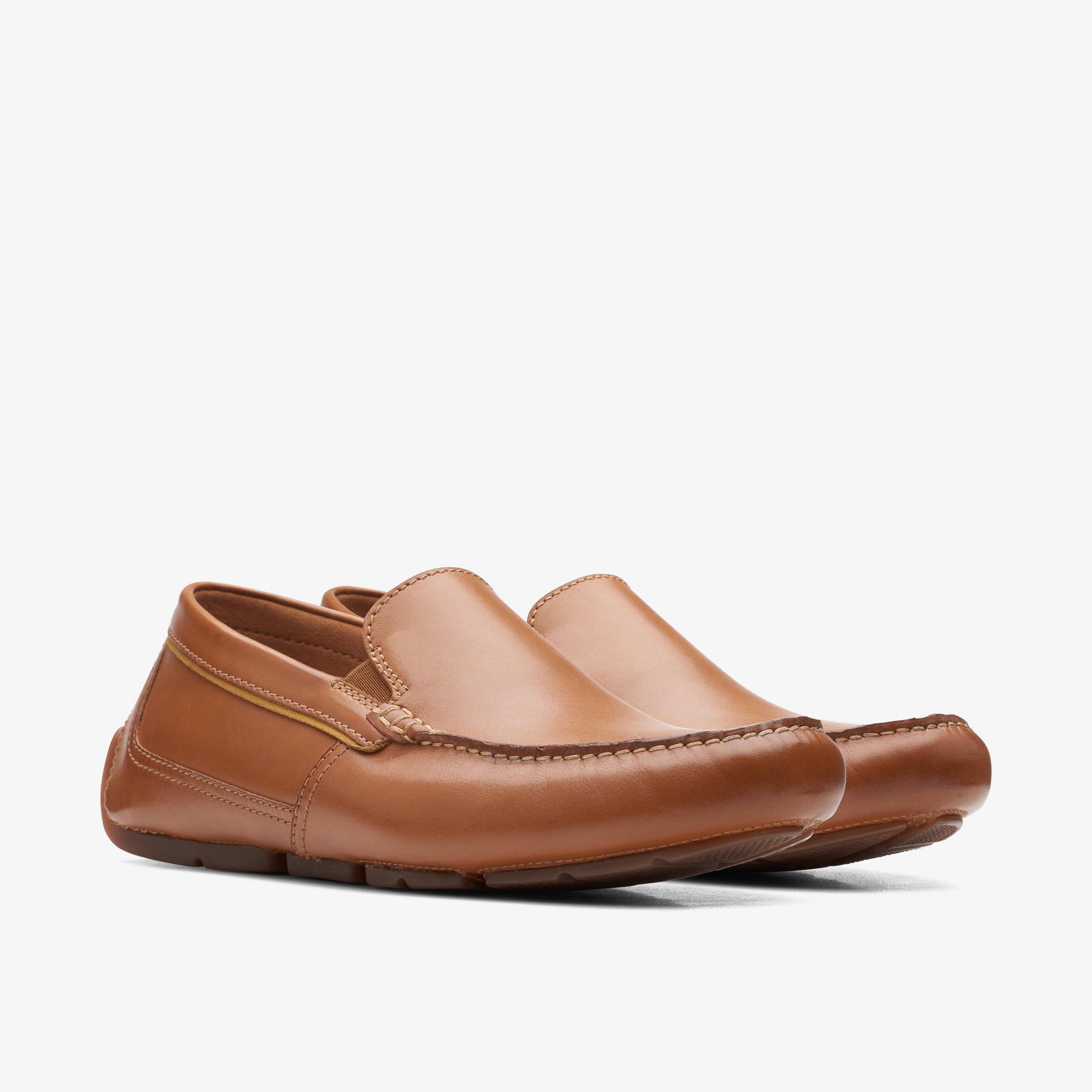 Markman Plain Tan Leather Loafers, view 4 of 6