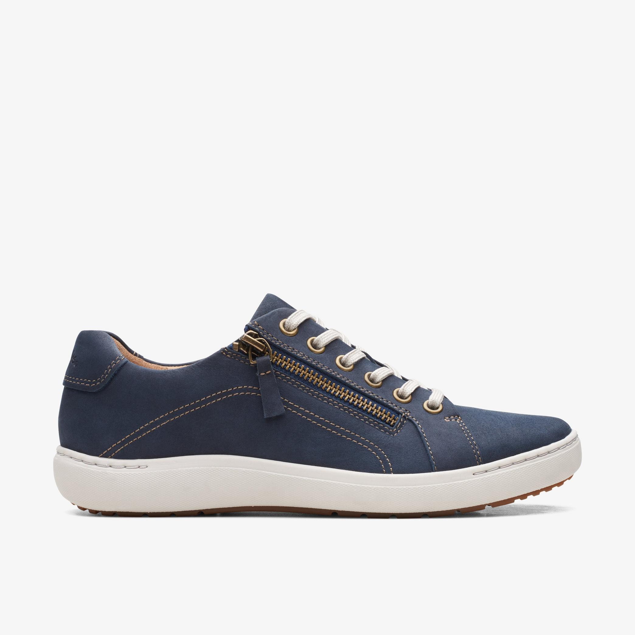 Nalle Lace Navy Nubuck Trainers, view 1 of 6