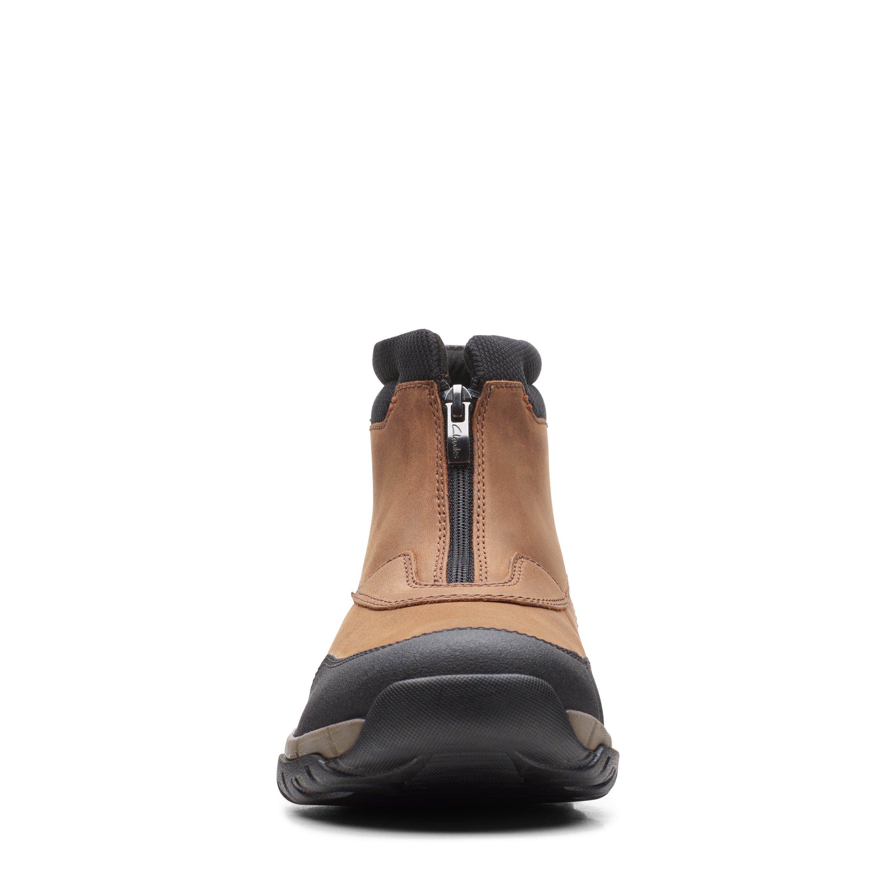 Clarks mens shop boots with zipper