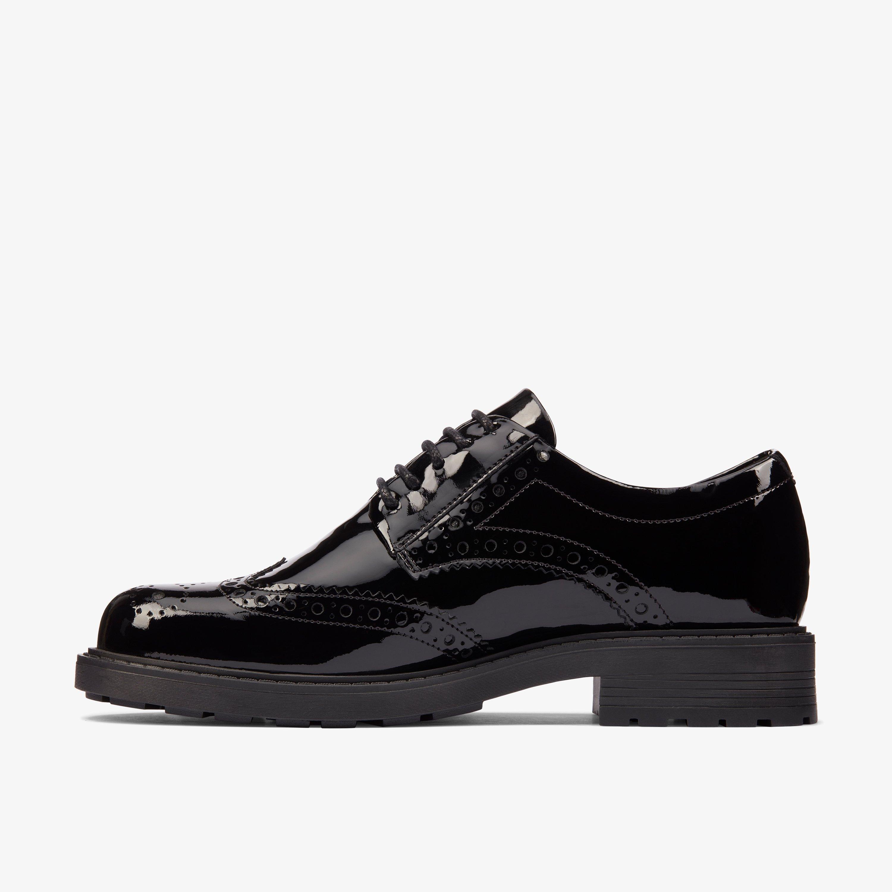 Orinoco 2 Limit Black Patent Brogues Lace Up, view 2 of 6