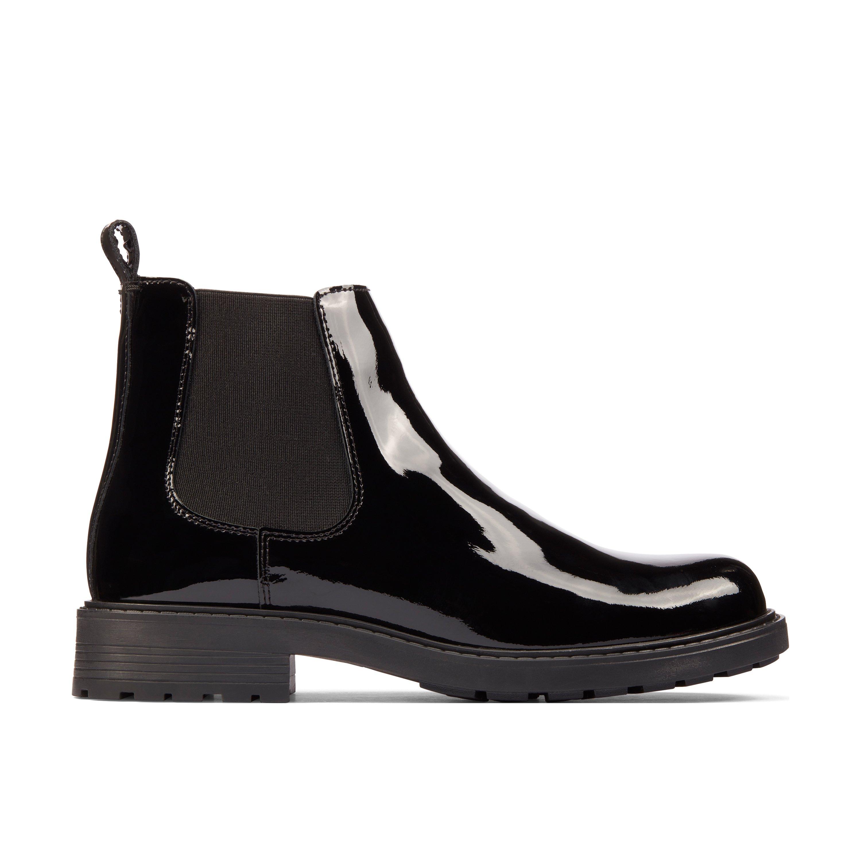 Clarks black on sale patent boots