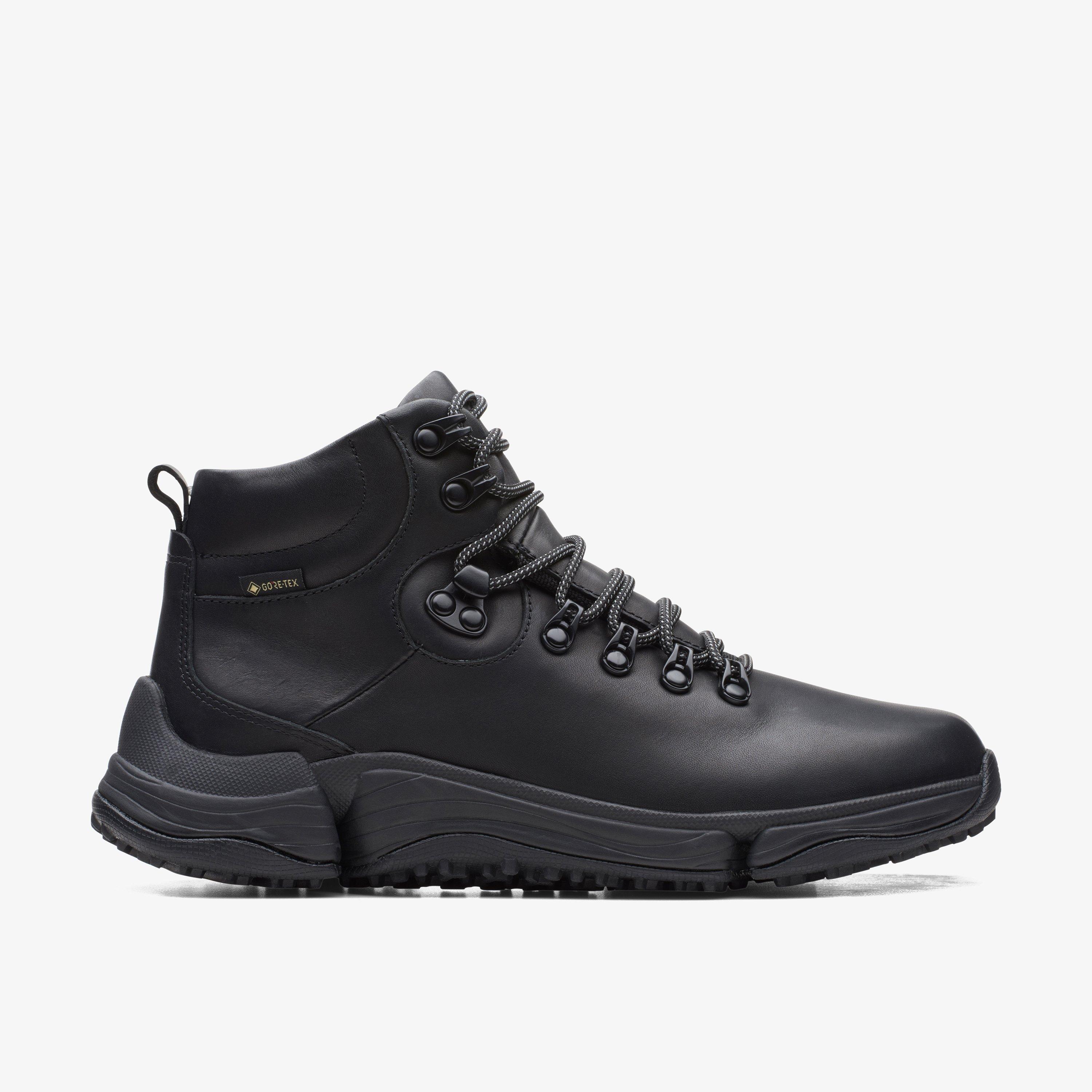 Tri Path Day 2 GTX Leather Black Trainers | Clarks Outlet