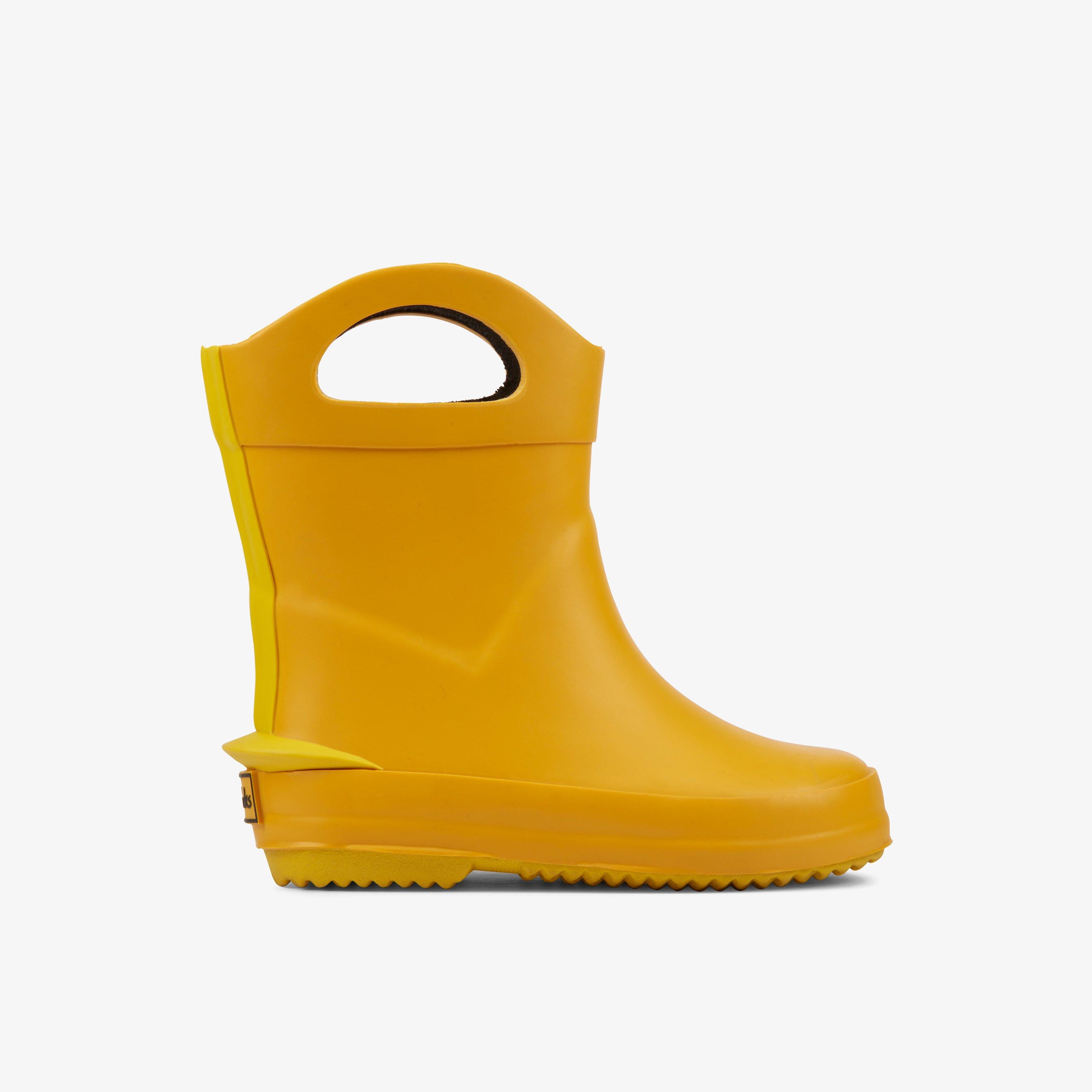 Boys Girls Kids Unisex Tarri Dash Toddler Yellow Wellies Clarks IE