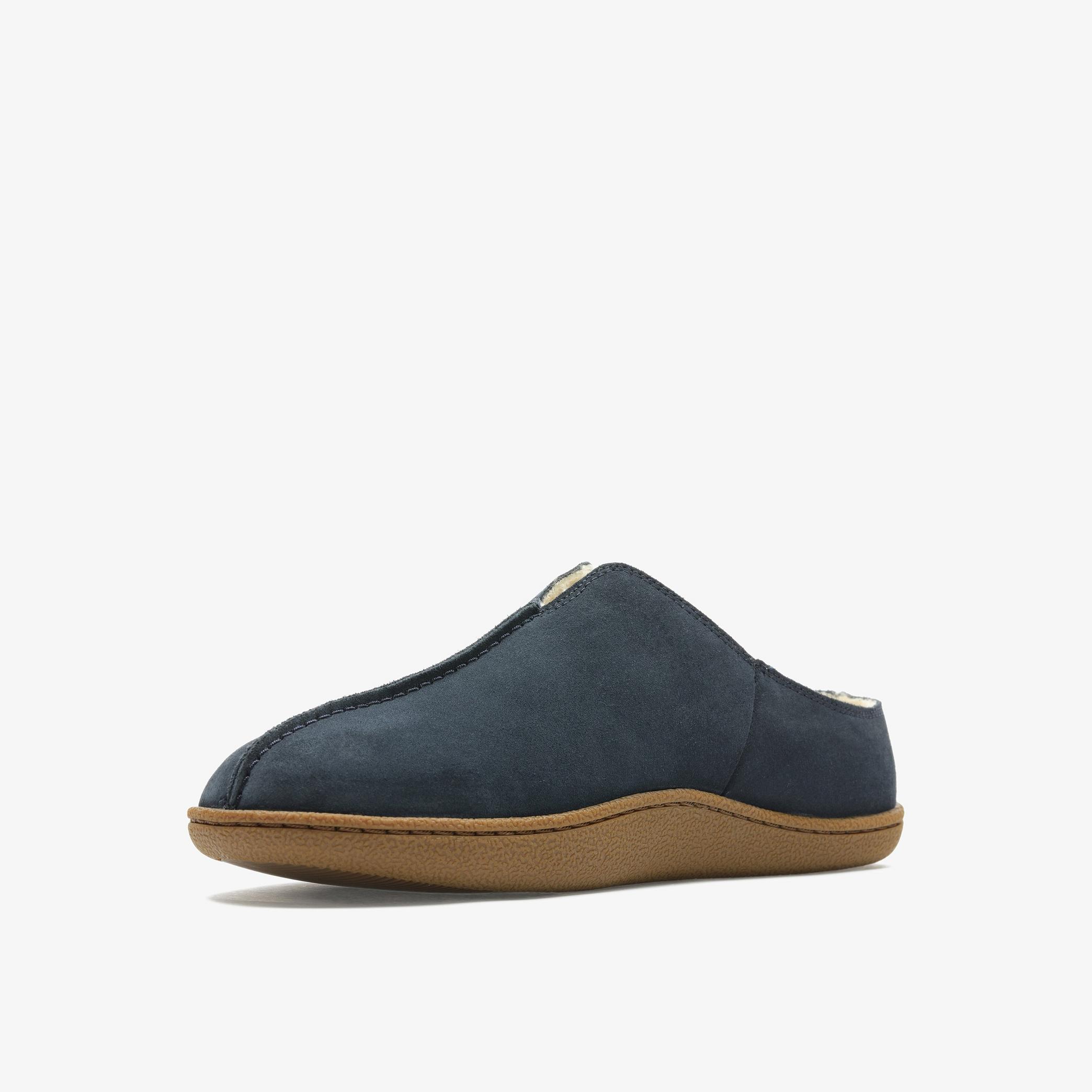 Home Mule Navy Suede Slippers, view 4 of 6
