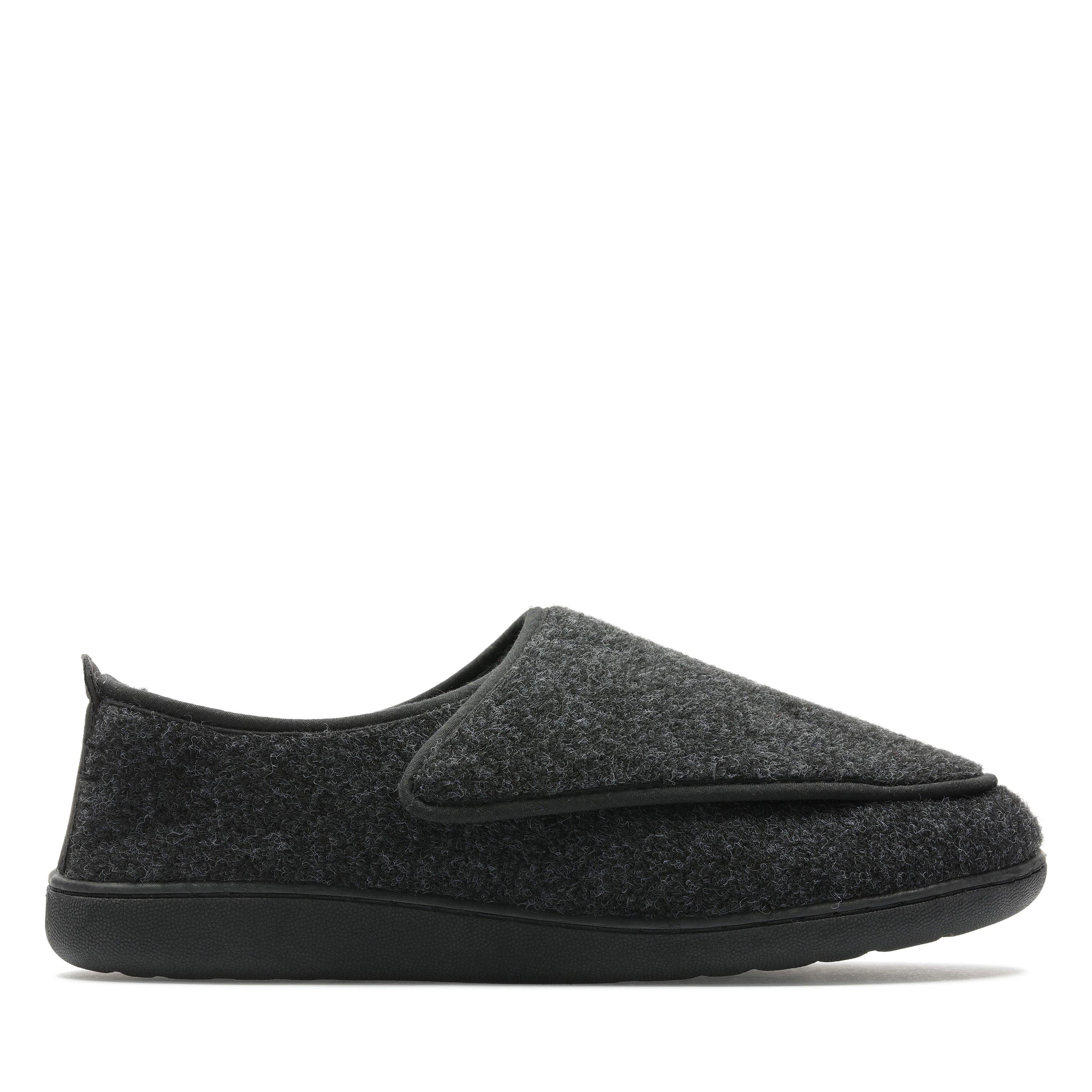 Clarks Men's Grey Textile King Riptape Slipper