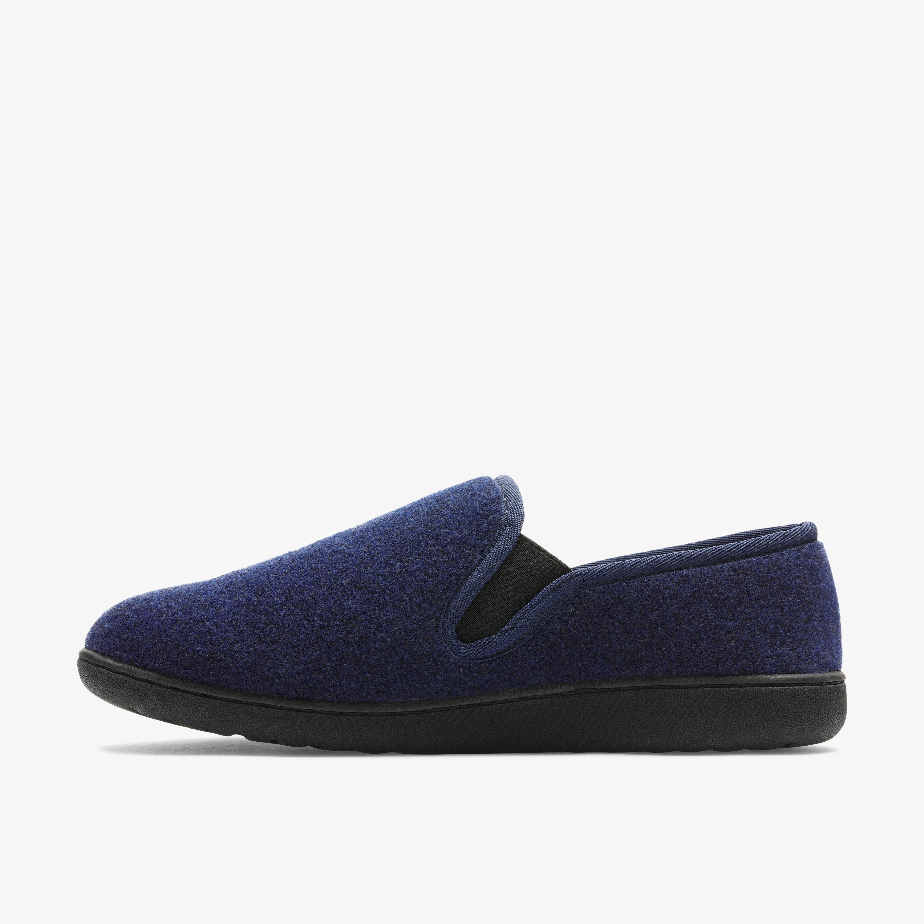 Mens King Ease Navy Slip Ons, Slippers Slippers Clarks UK