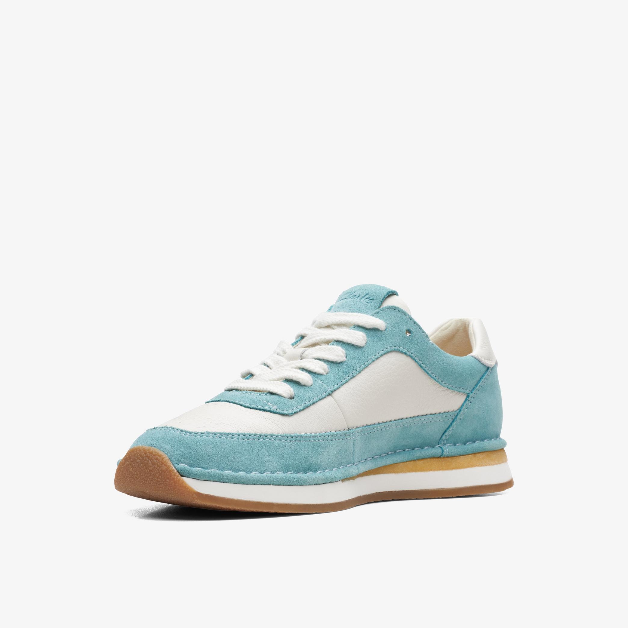 Craft Run Lace Turquoise Combination Trainers, view 4 of 6