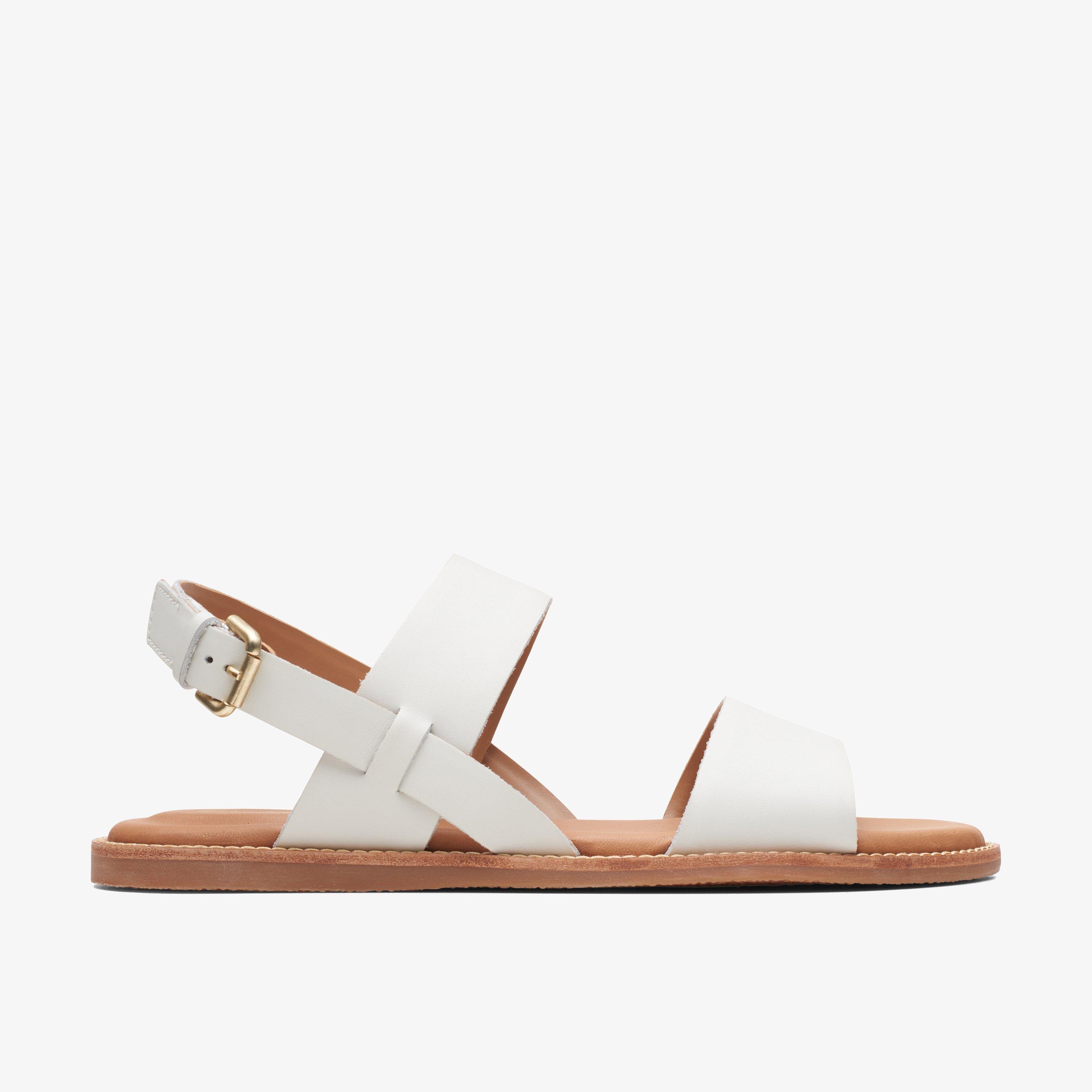 WOMENS Karsea Strap White Flat Sandals | Clarks Outlet