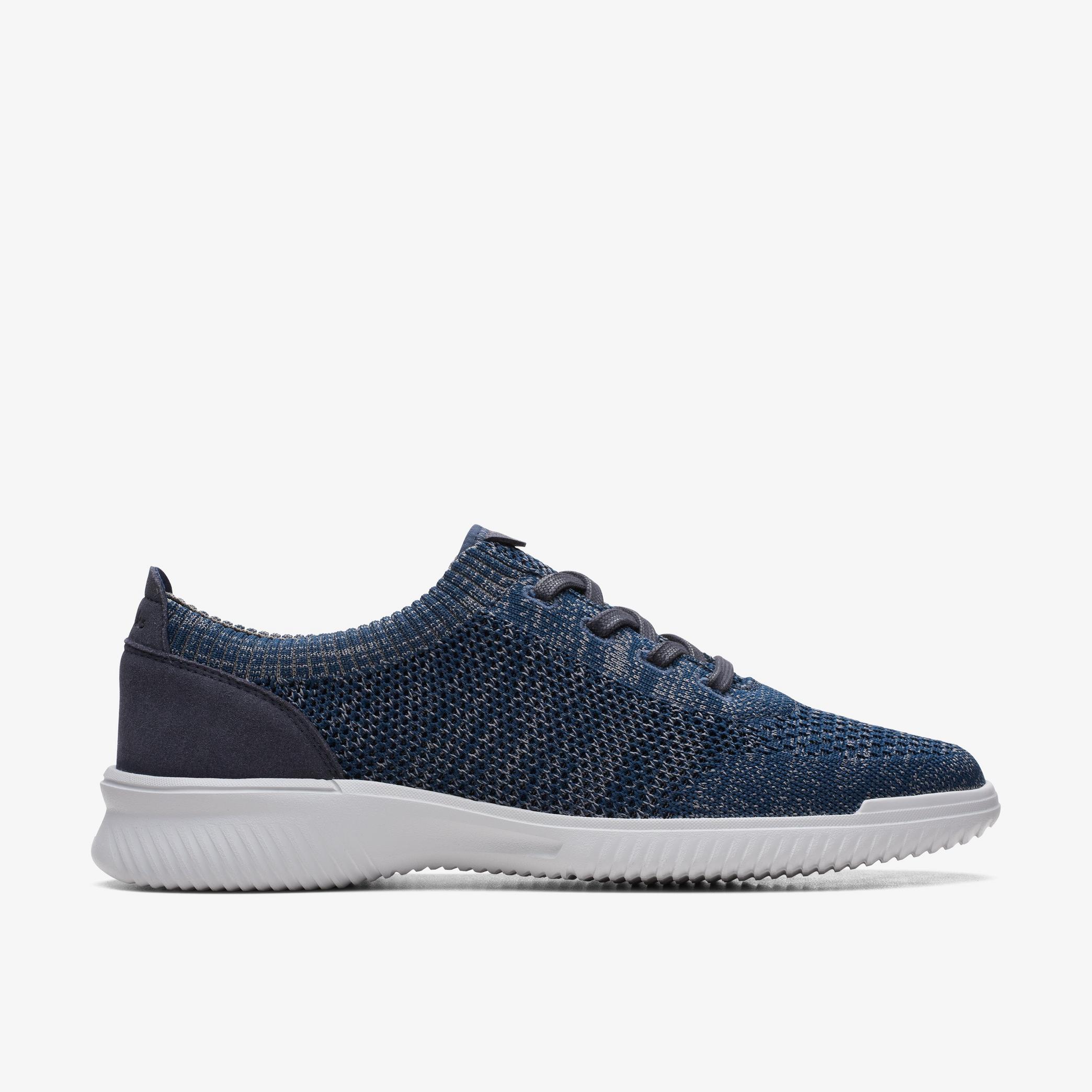 Donaway Knit Navy Knit Trainers, view 1 of 6