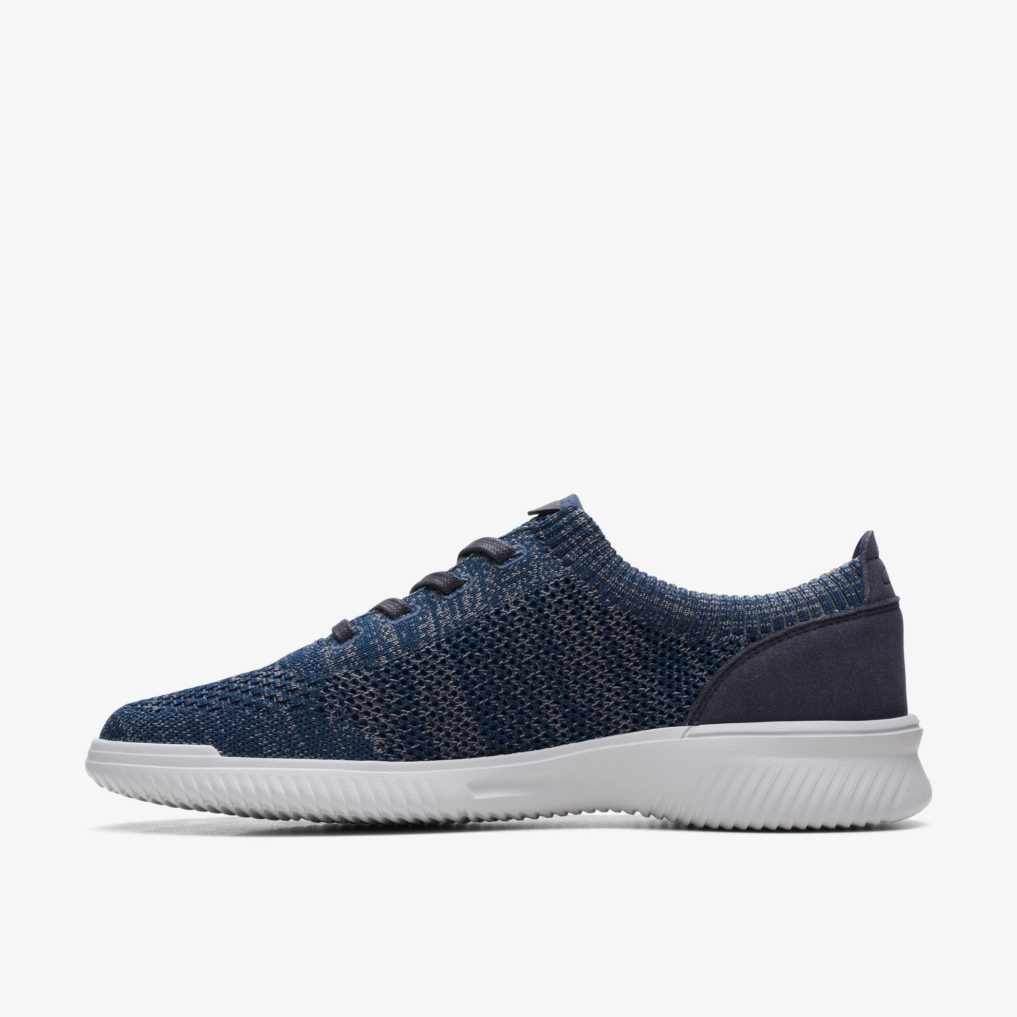 Donaway Knit Navy Knit Trainers, view 2 of 6