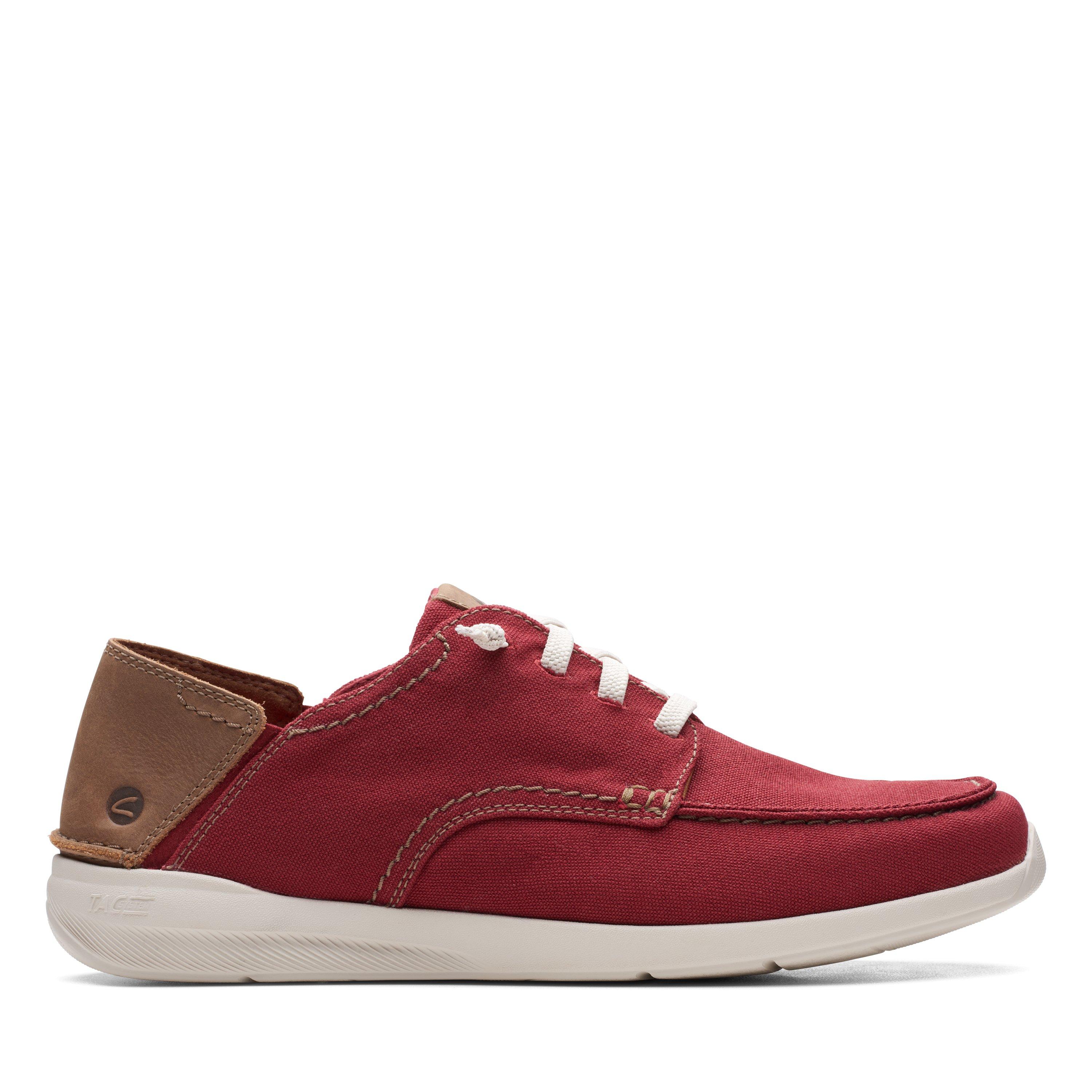 clarks red laces