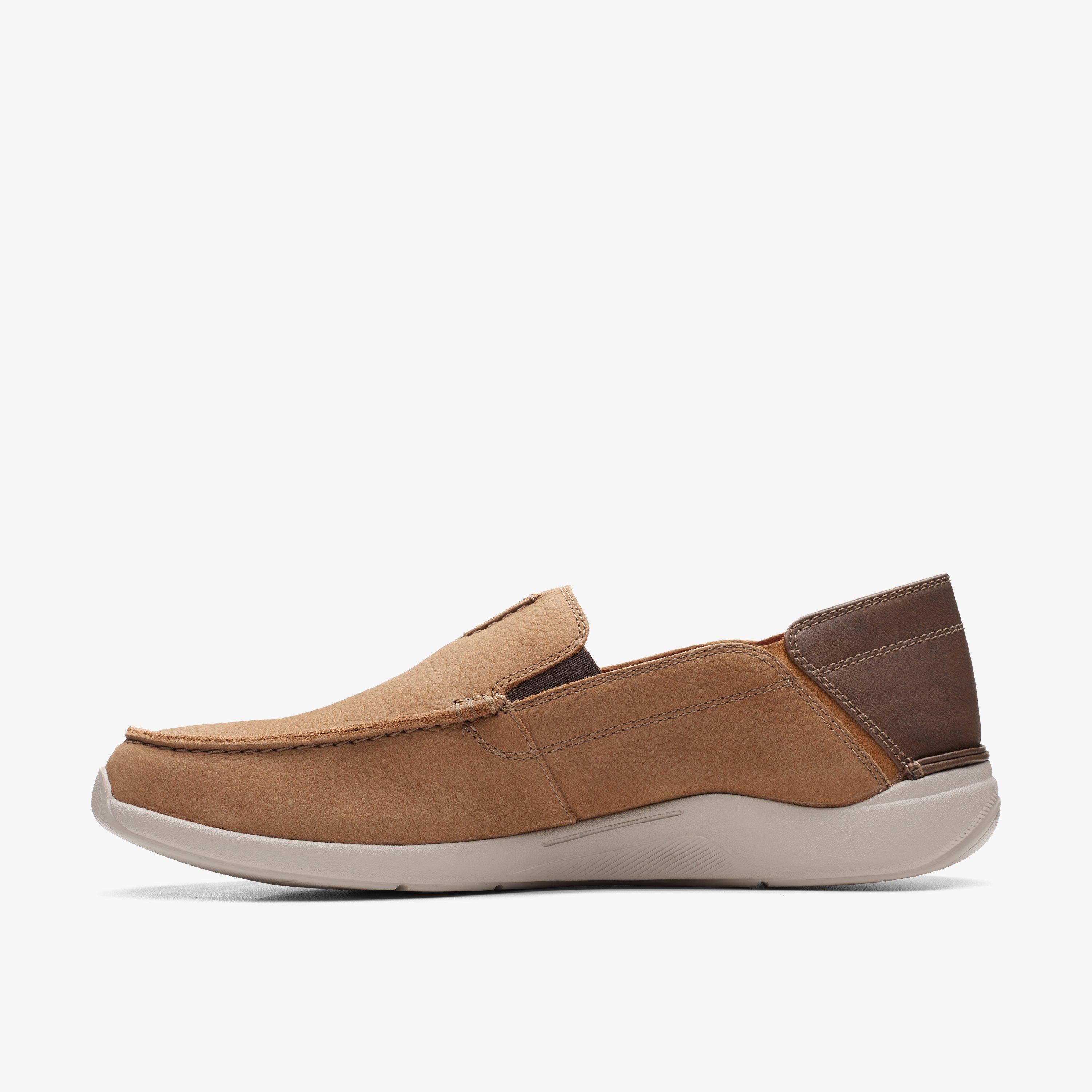 Gorwin Step Dark Sand Nubuck Loafers, view 2 of 6