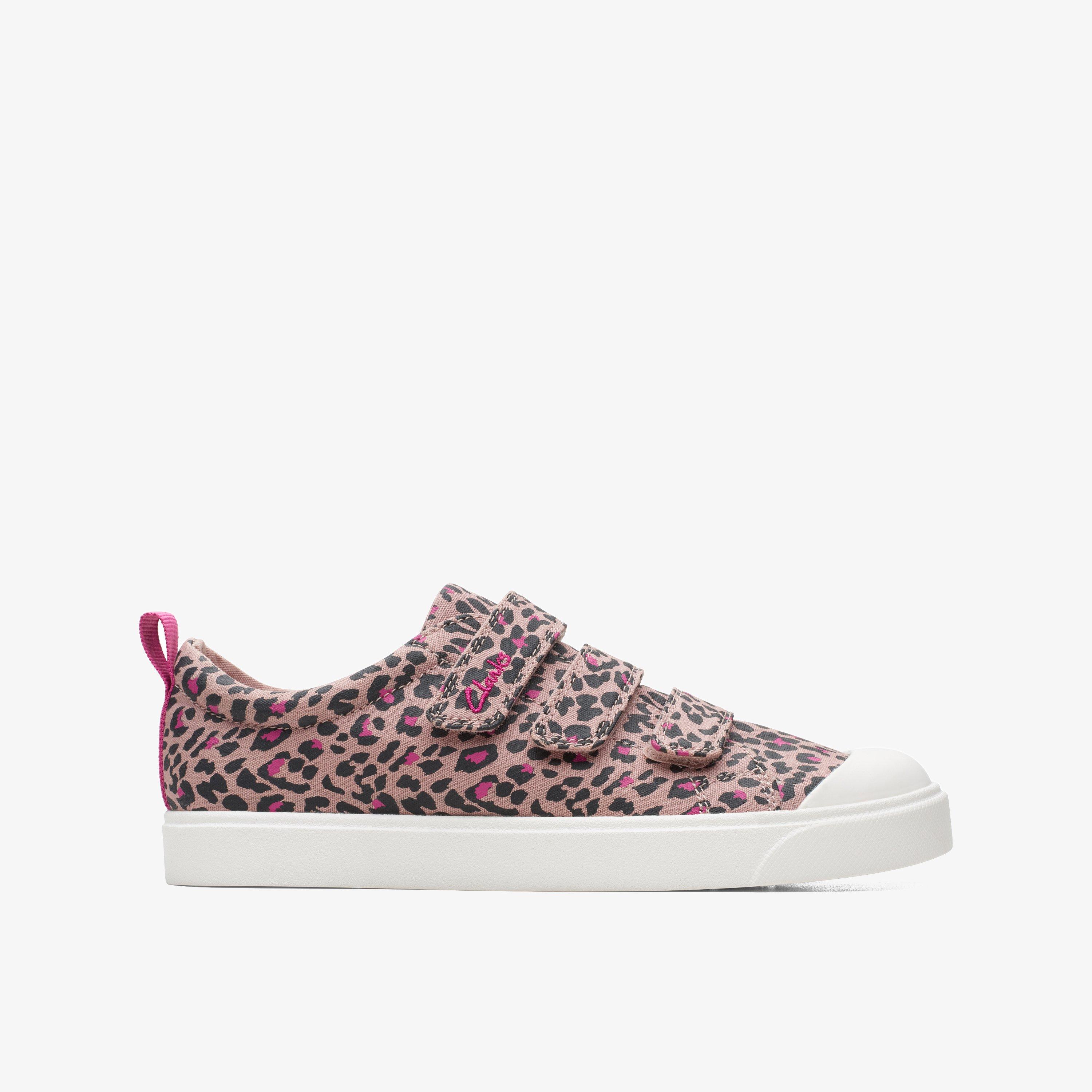 Girls City Vibe Youth Pink Combination Canvas | Clarks Outlet