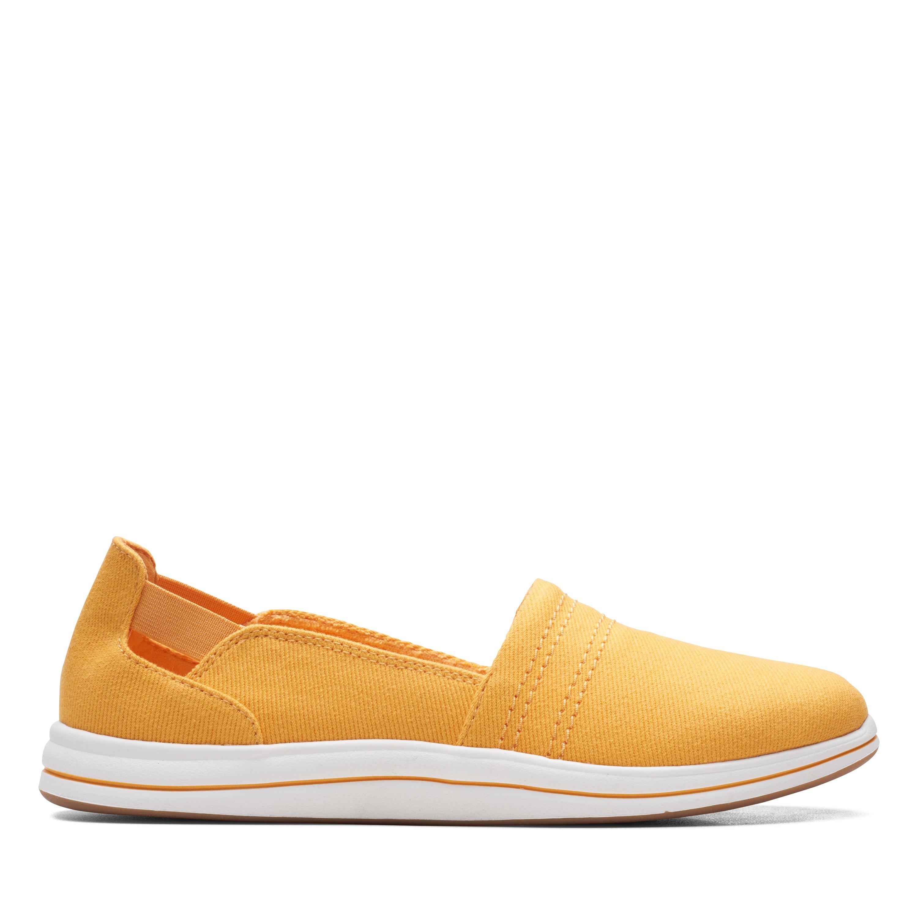 Clarks Womens Cloudstepper Breeze Step Yellow Casual Sporty Flats Shoes