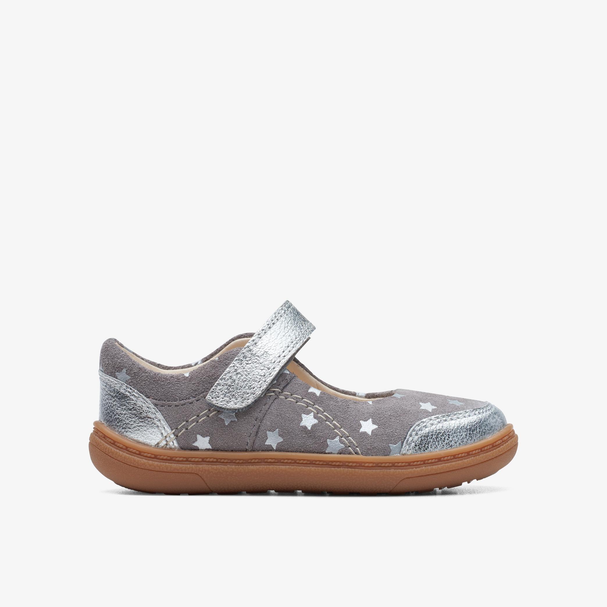 FlashBright Toddler Gun Metal Mary Jane Shoes, view 1 of 6