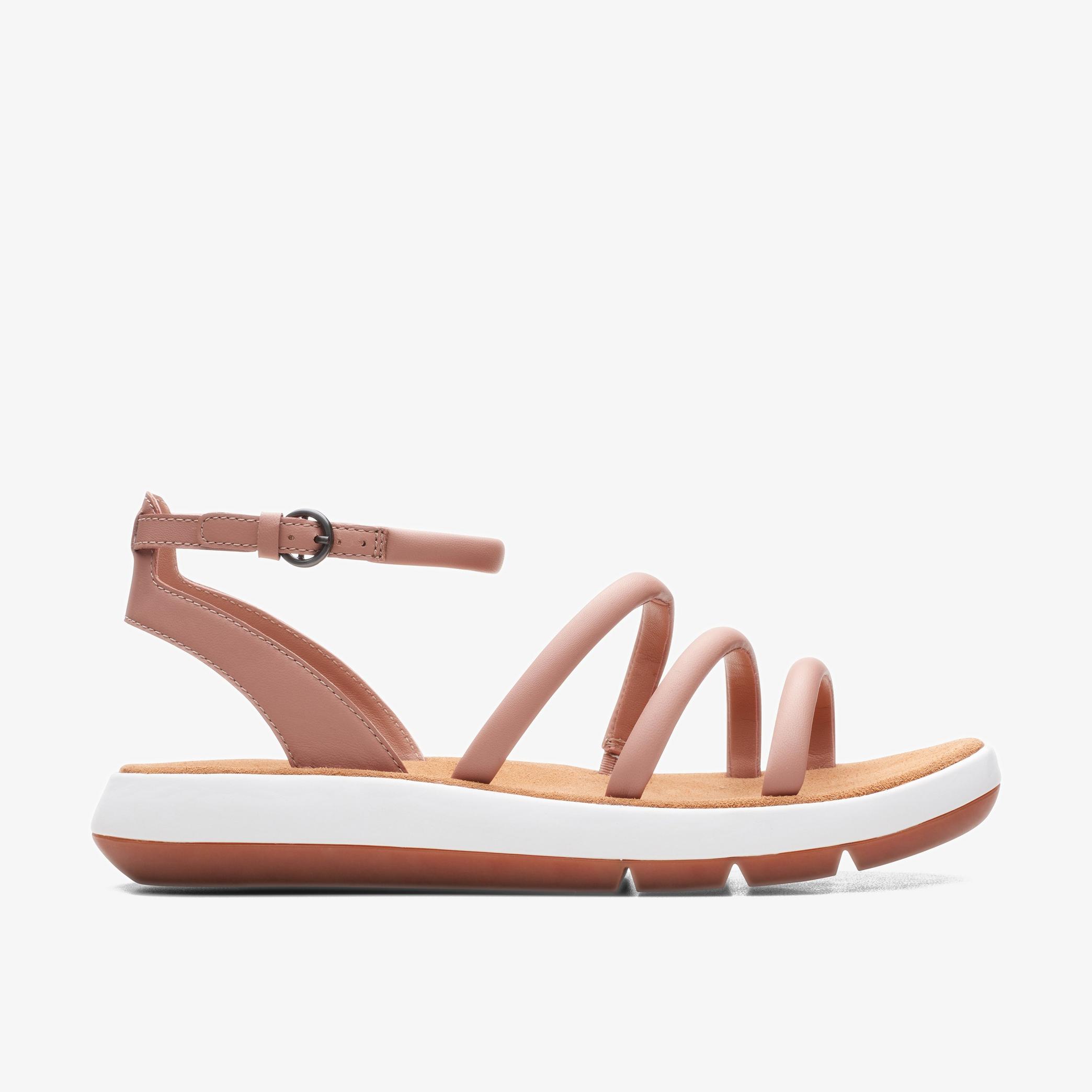 Jemsa Style Rose Leather Flat Sandals, view 1 of 6