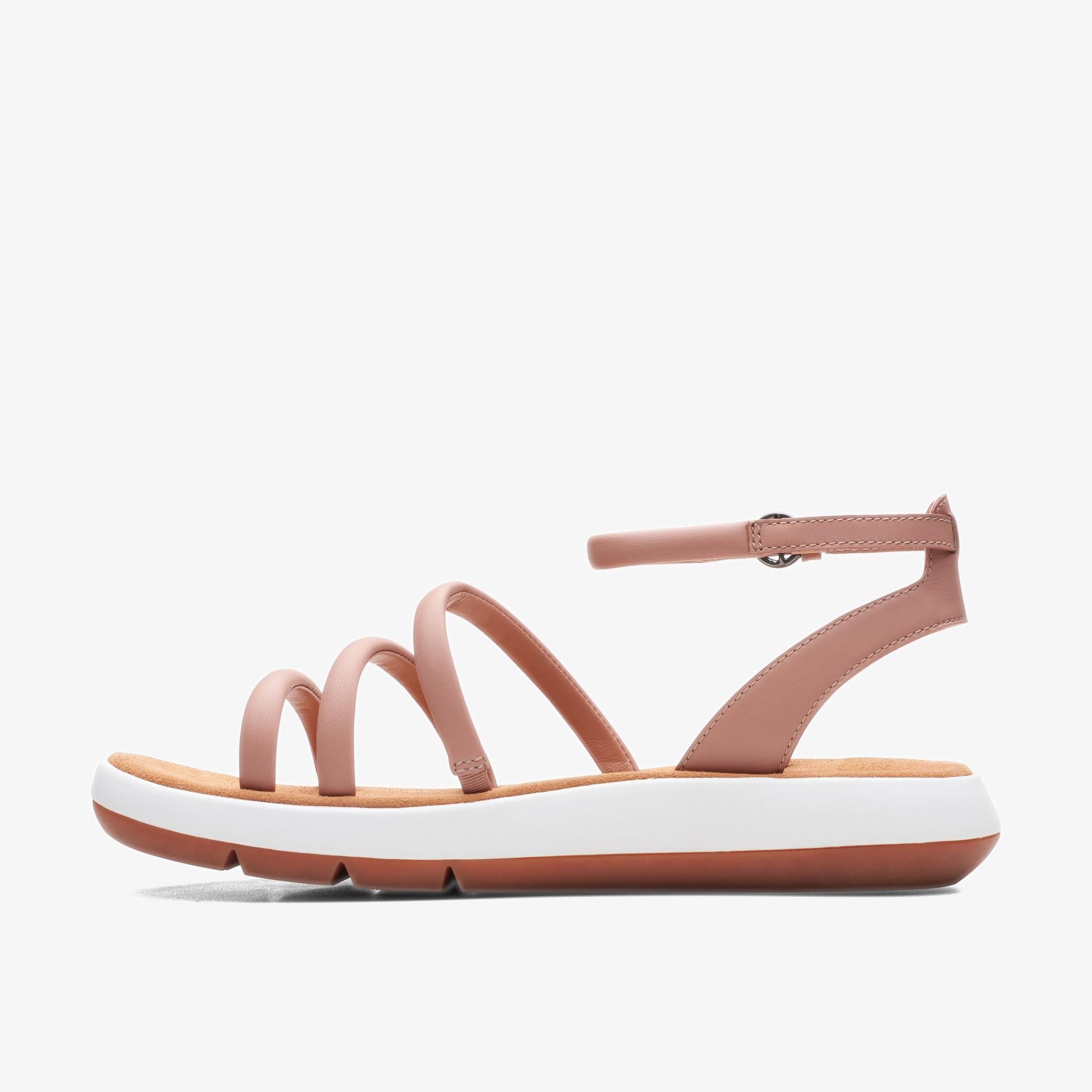 Jemsa Style Rose Leather Flat Sandals, view 2 of 6