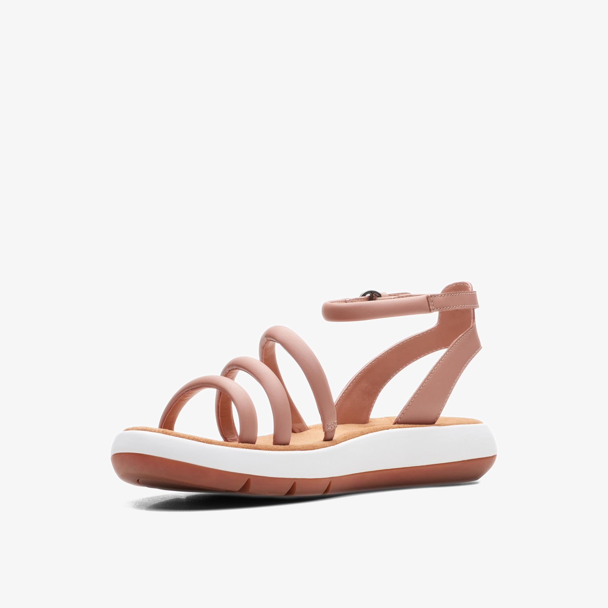Jemsa Style Rose Leather Flat Sandals, view 4 of 6