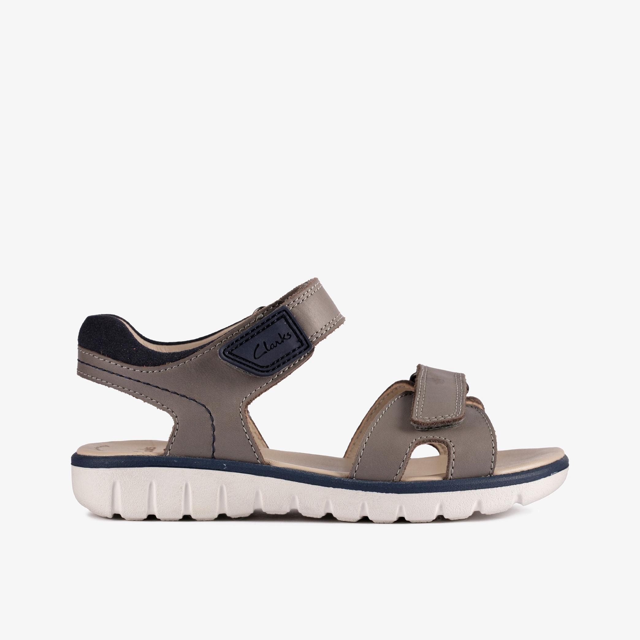 Roam Surf Youth Grey Combination Flat Sandals, view 1 of 6