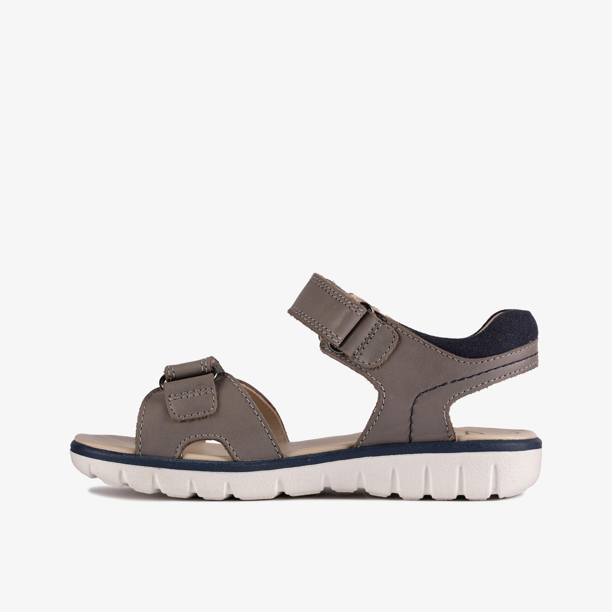 Roam Surf Youth Grey Combination Flat Sandals, view 2 of 6