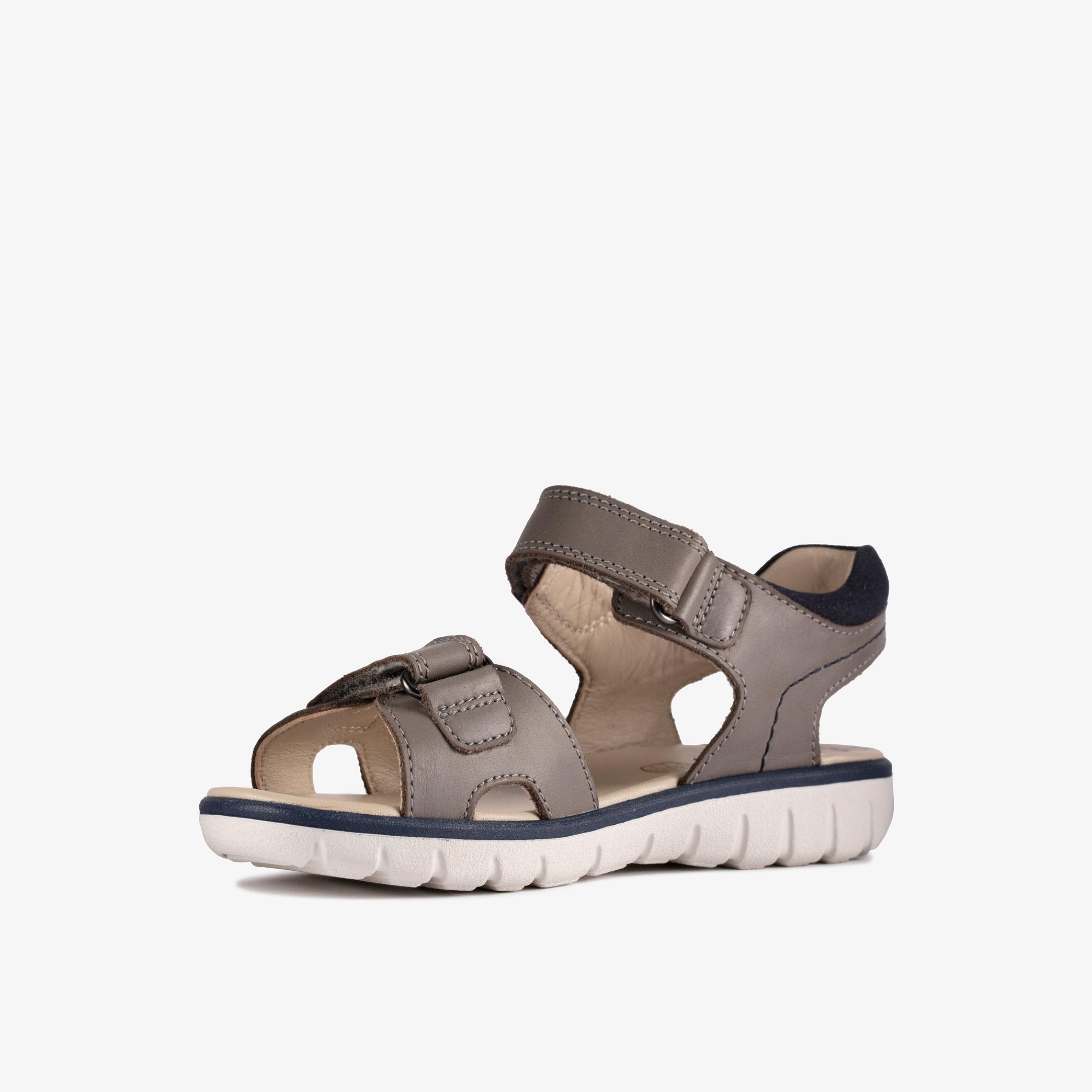 Roam Surf Youth Grey Combination Flat Sandals, view 4 of 6