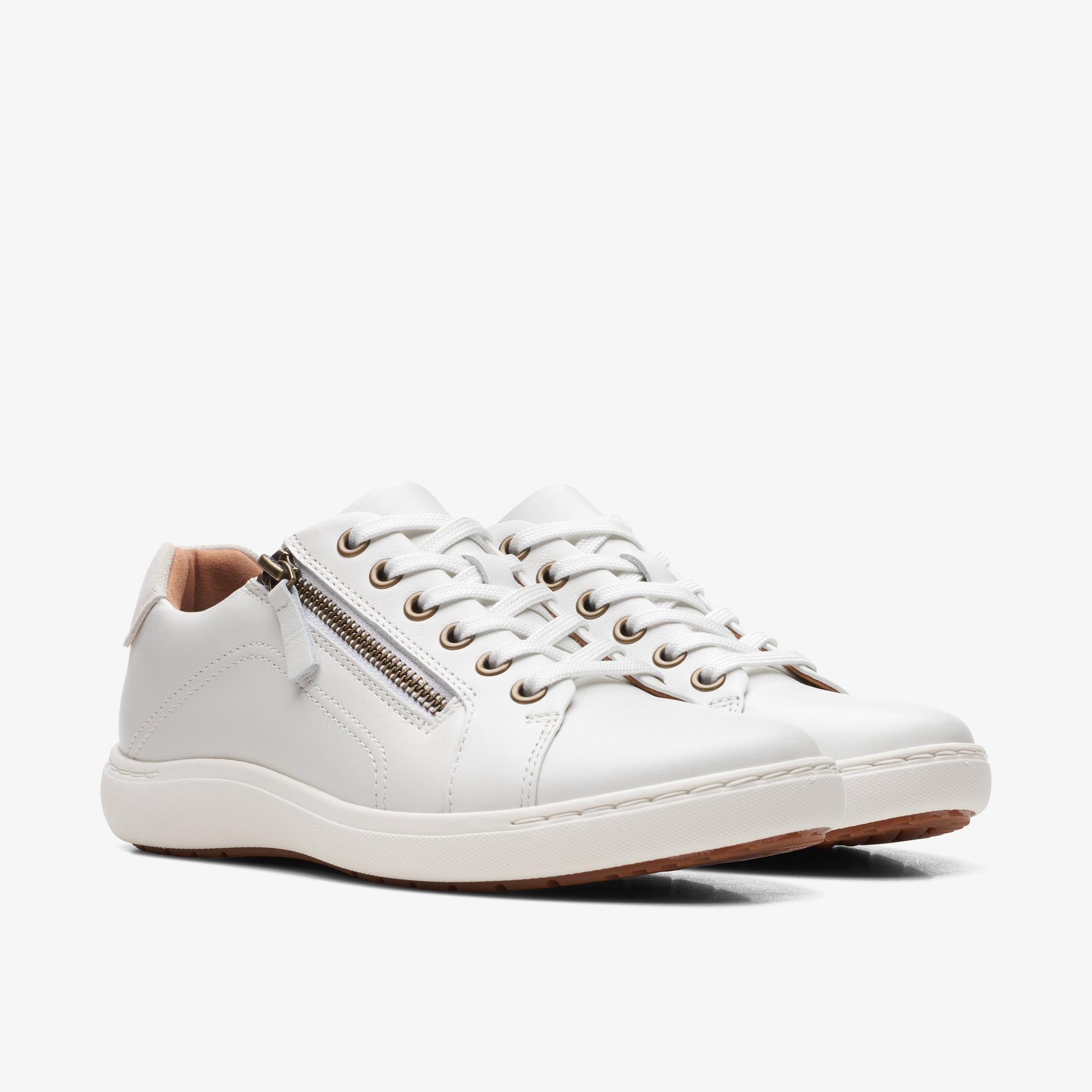Nalle Lace White Leather Sneakers, view 4 of 6