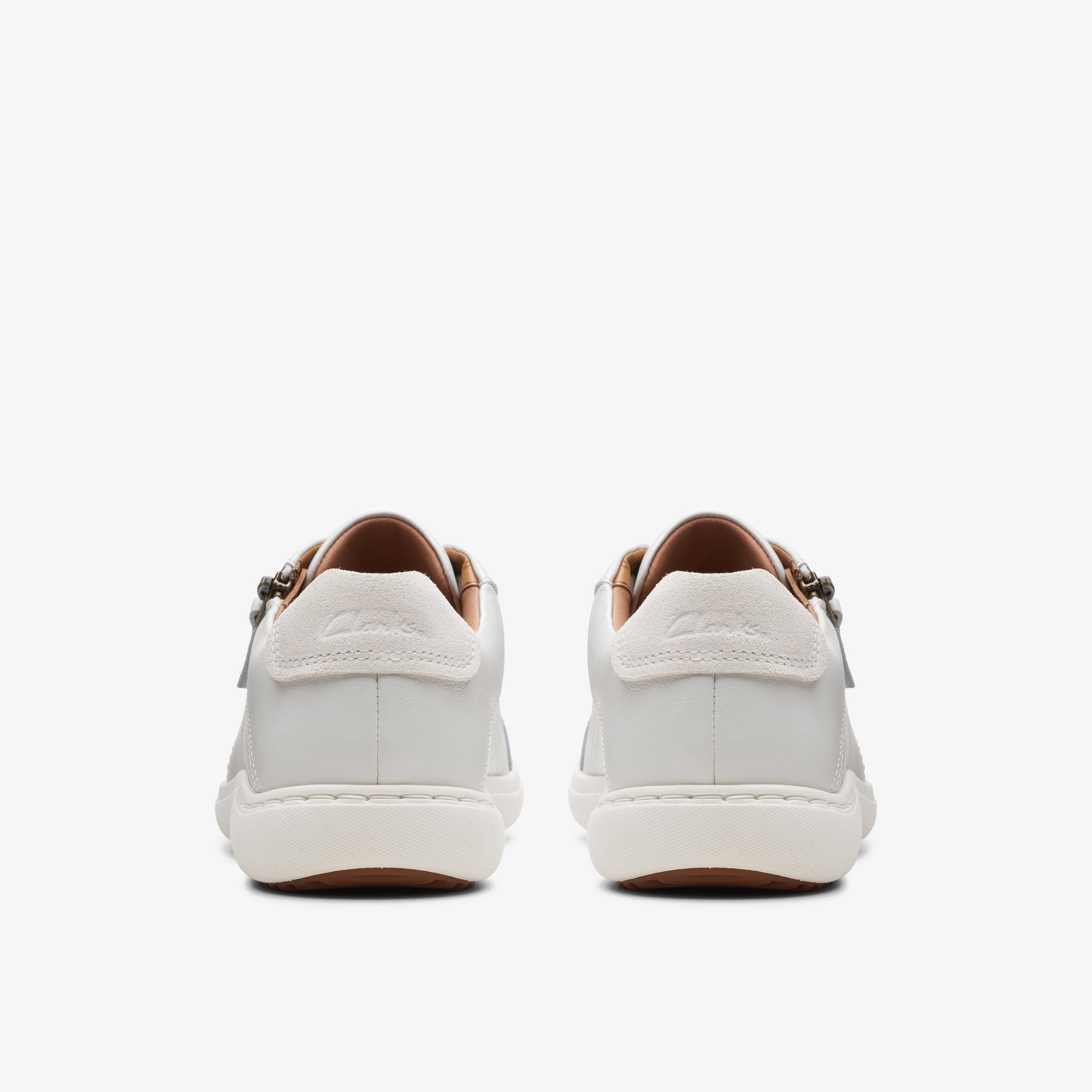 Womens Nalle Lace White Leather Trainers | Clarks UK