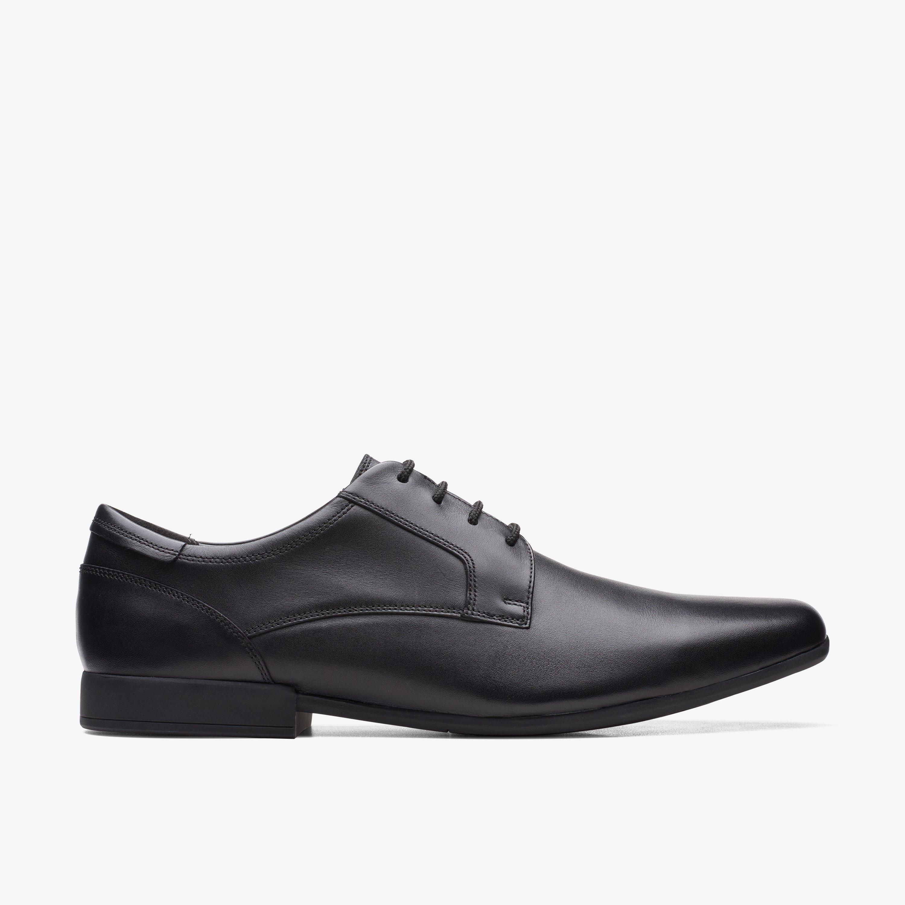 Size 12 Clarks Sidton Lace Black Leather shoes