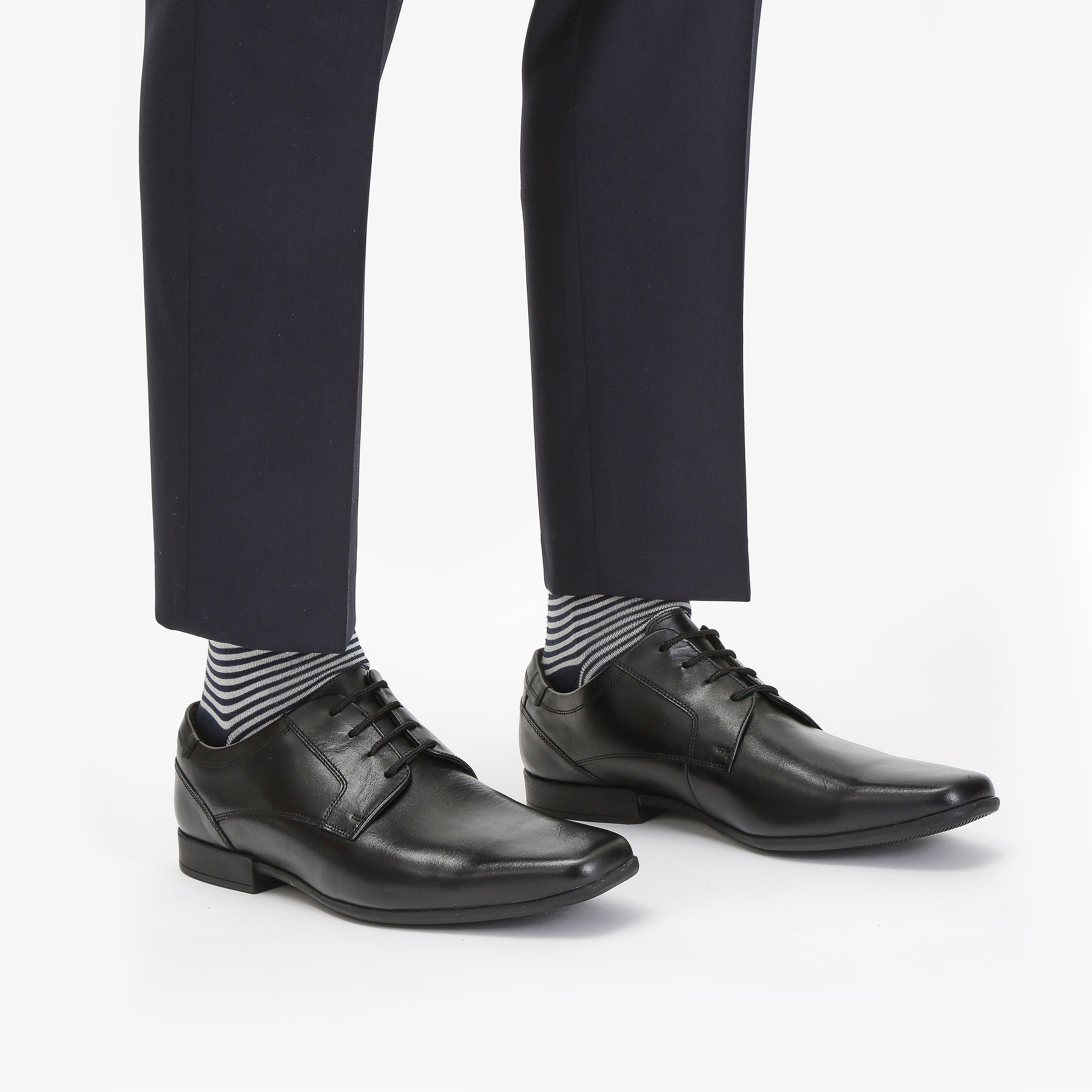Sidton Lace Black Leather Derby Shoes Lace Up, view 2 of 7