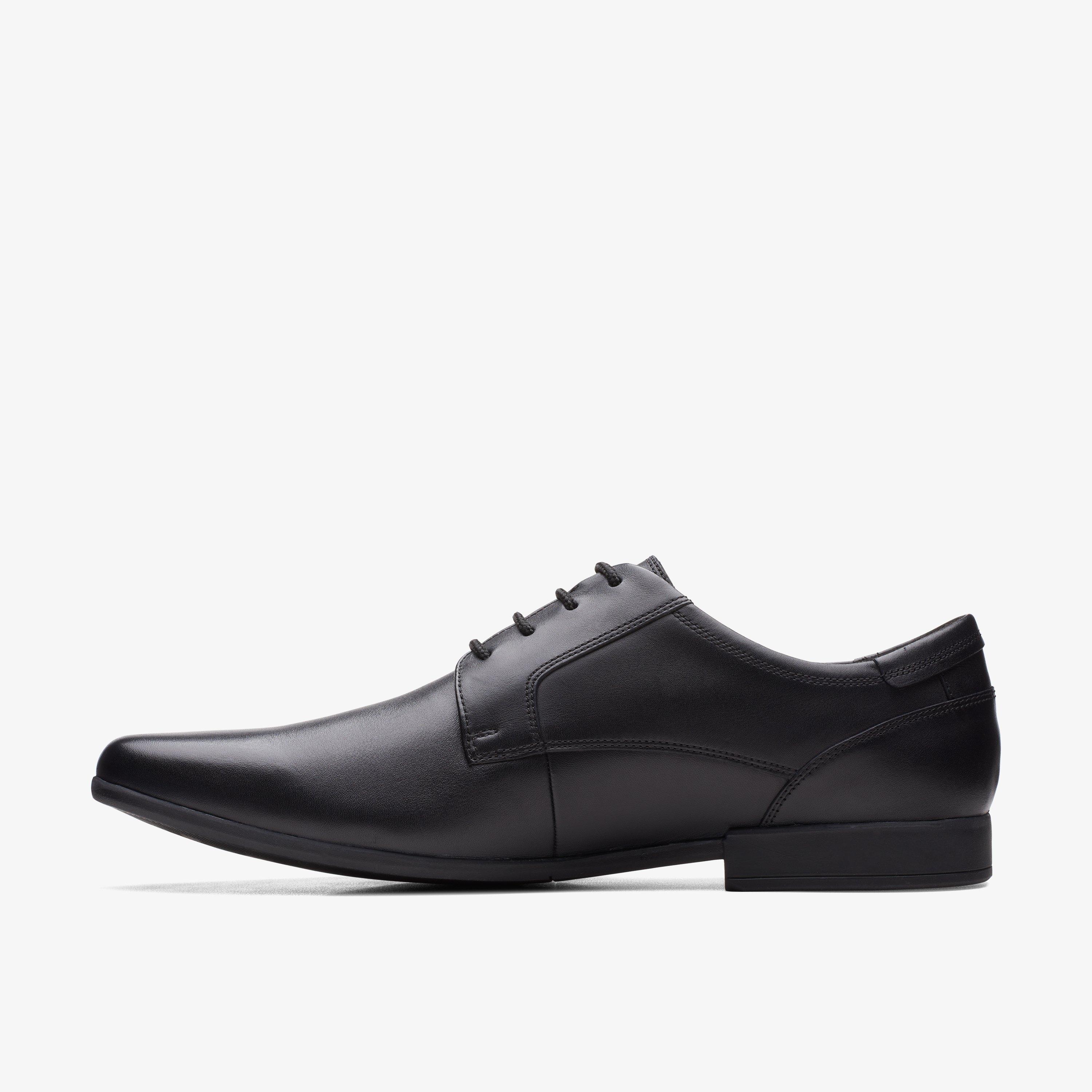 Clarks mens black clearance shoes