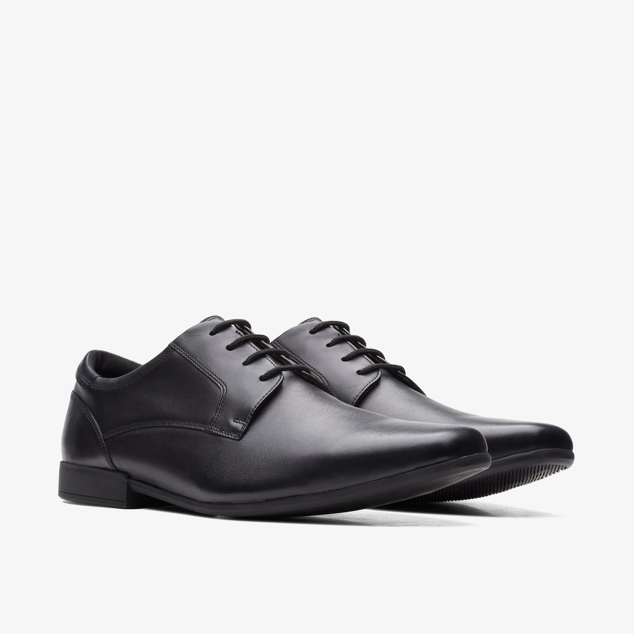 Sidton Lace Black Leather Derby Shoes, view 5 of 7