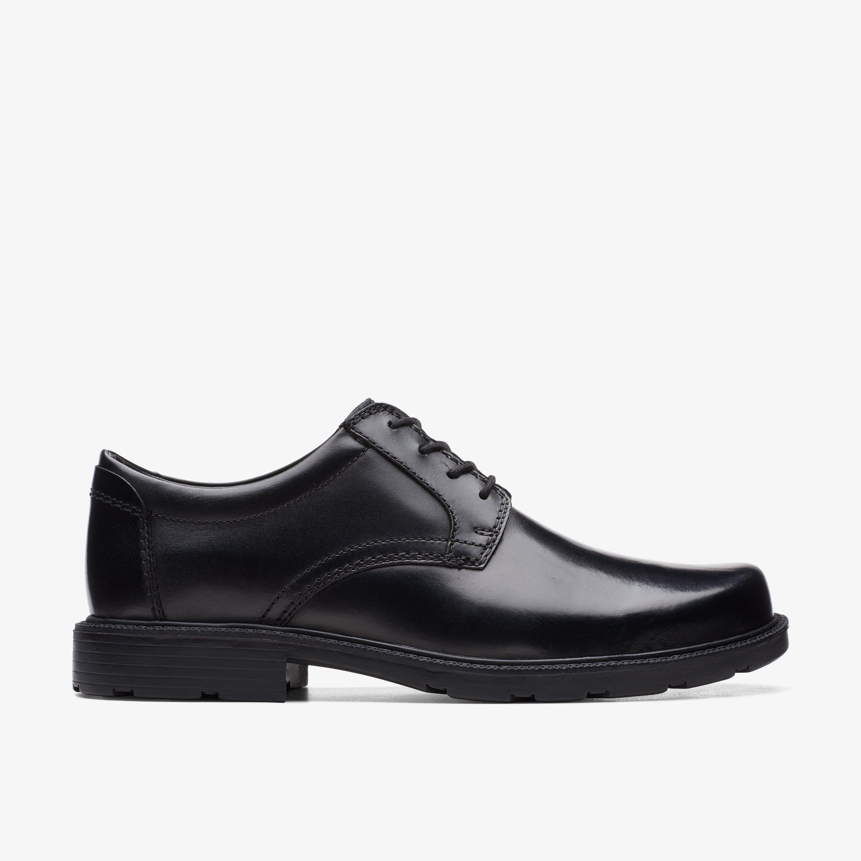 Clarks mens black leather shoes new arrivals