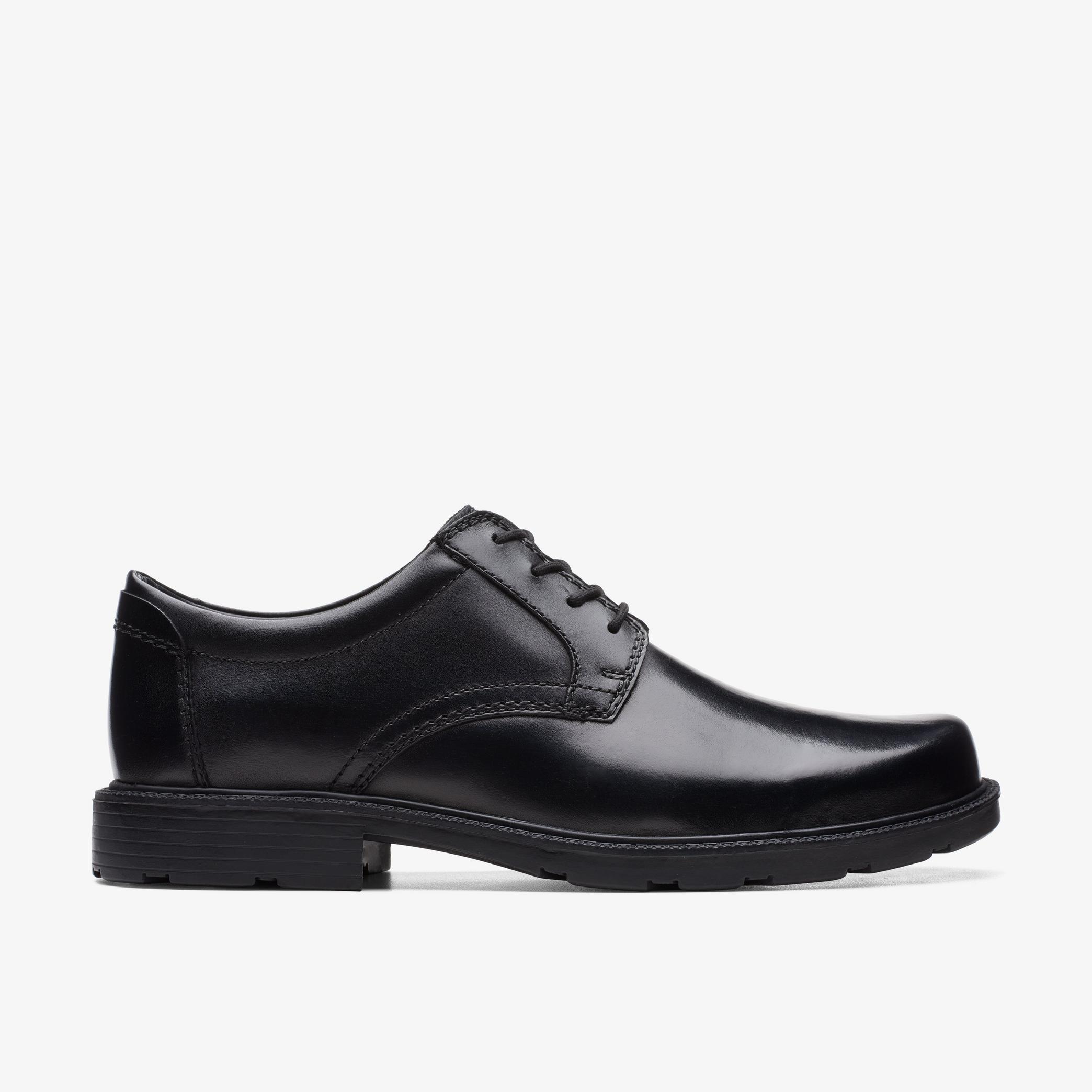 Mens Kerton Lace Black Leather Derby Shoes | Clarks UK