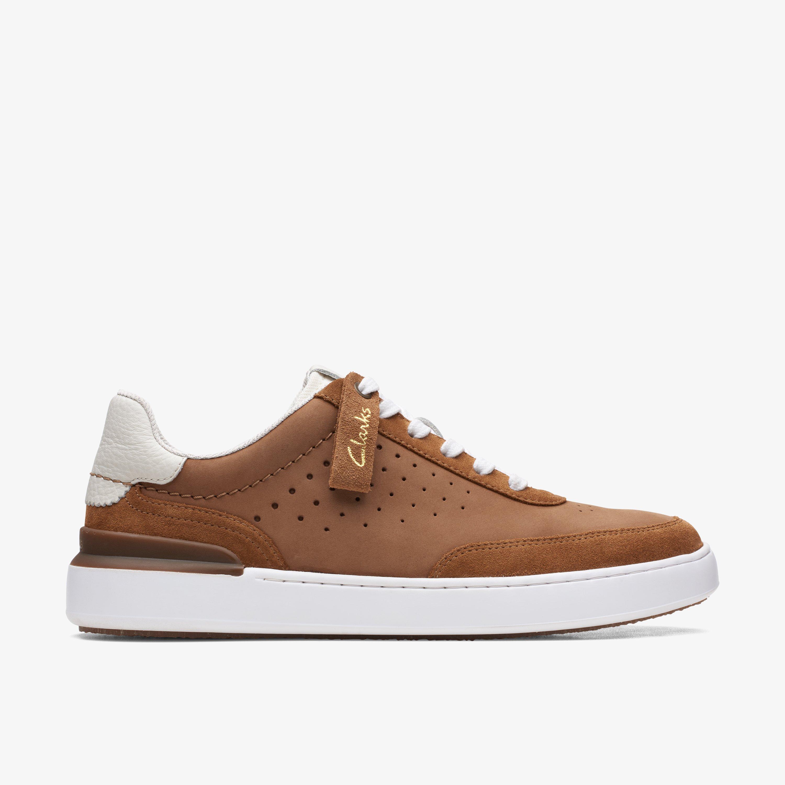 MENS CourtLite Tor Cognac Combination Trainers | Clarks Outlet