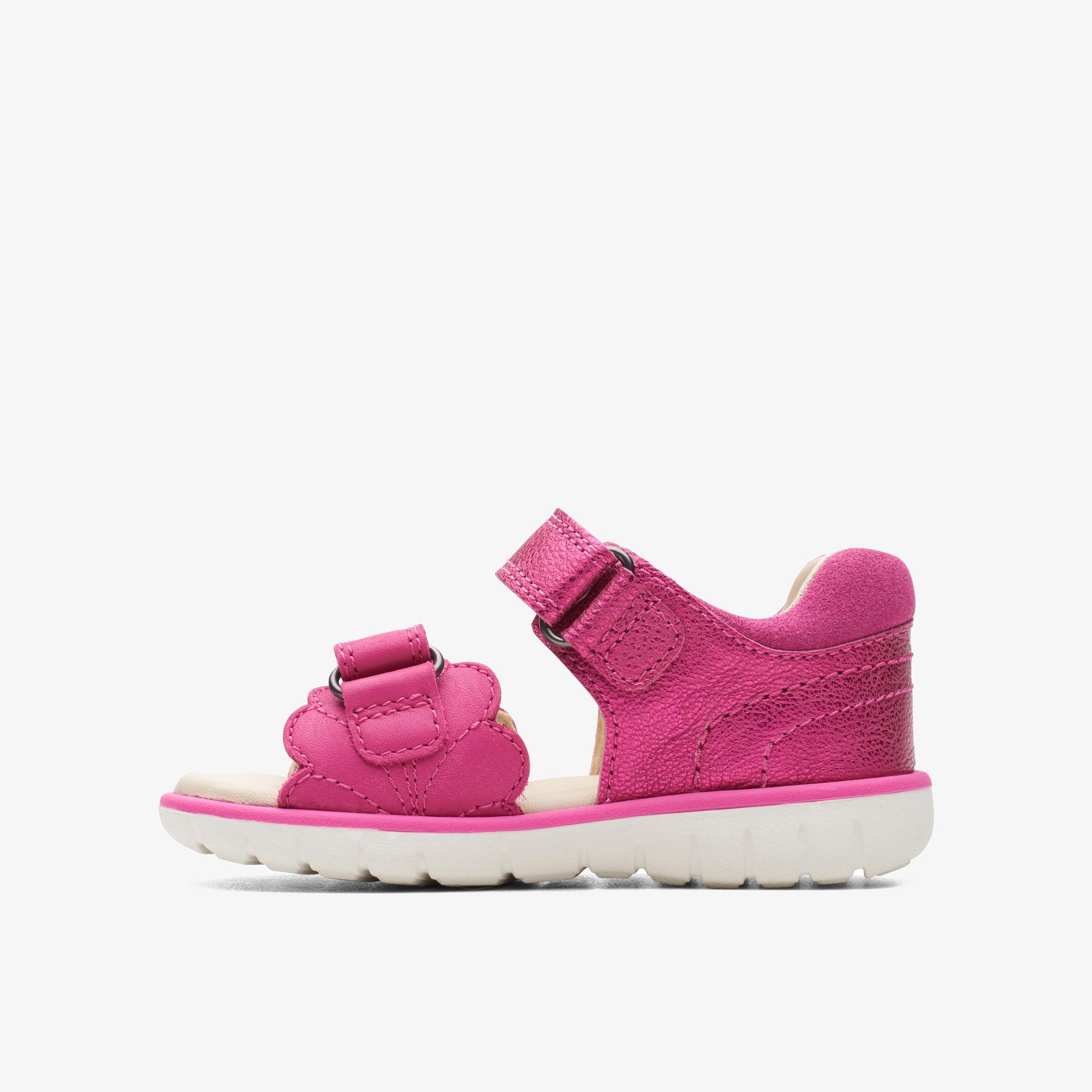 Roam Wing Toddler Pink Leather Flat Sandals, view 2 of 6