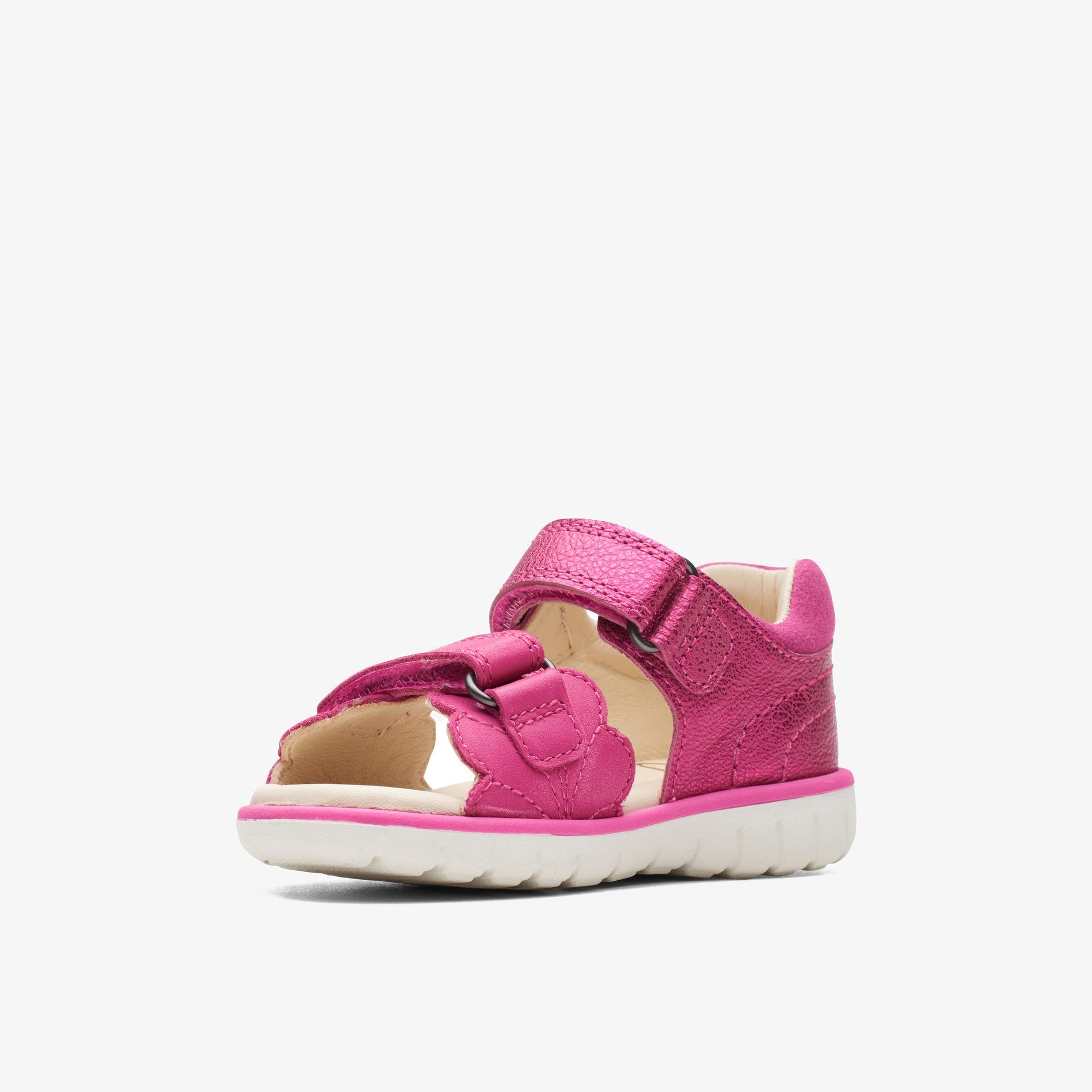 Roam Wing Toddler Pink Leather Flat Sandals, view 4 of 6