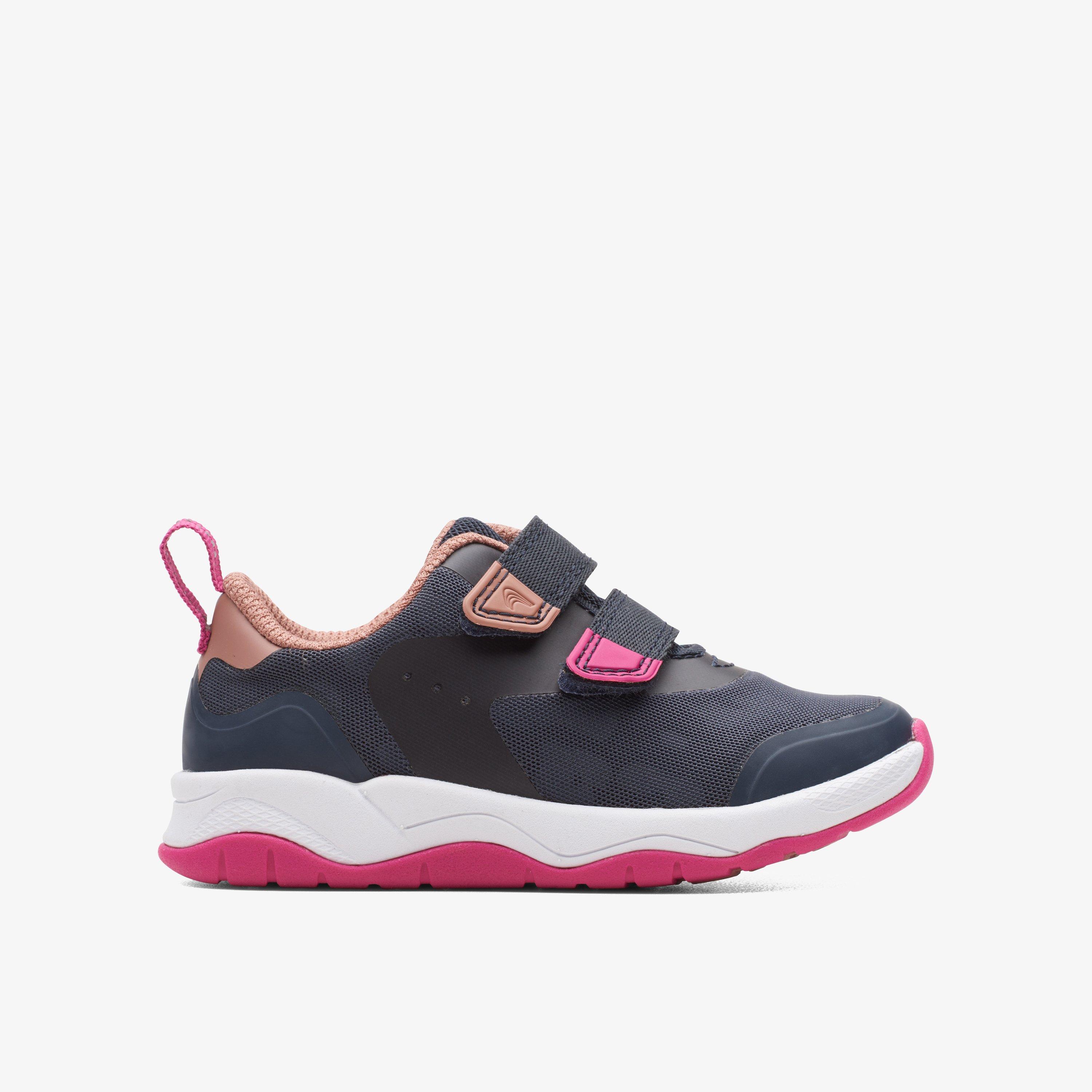 Girls Clowder Race Toddler Navy Trainers Clarks Outlet