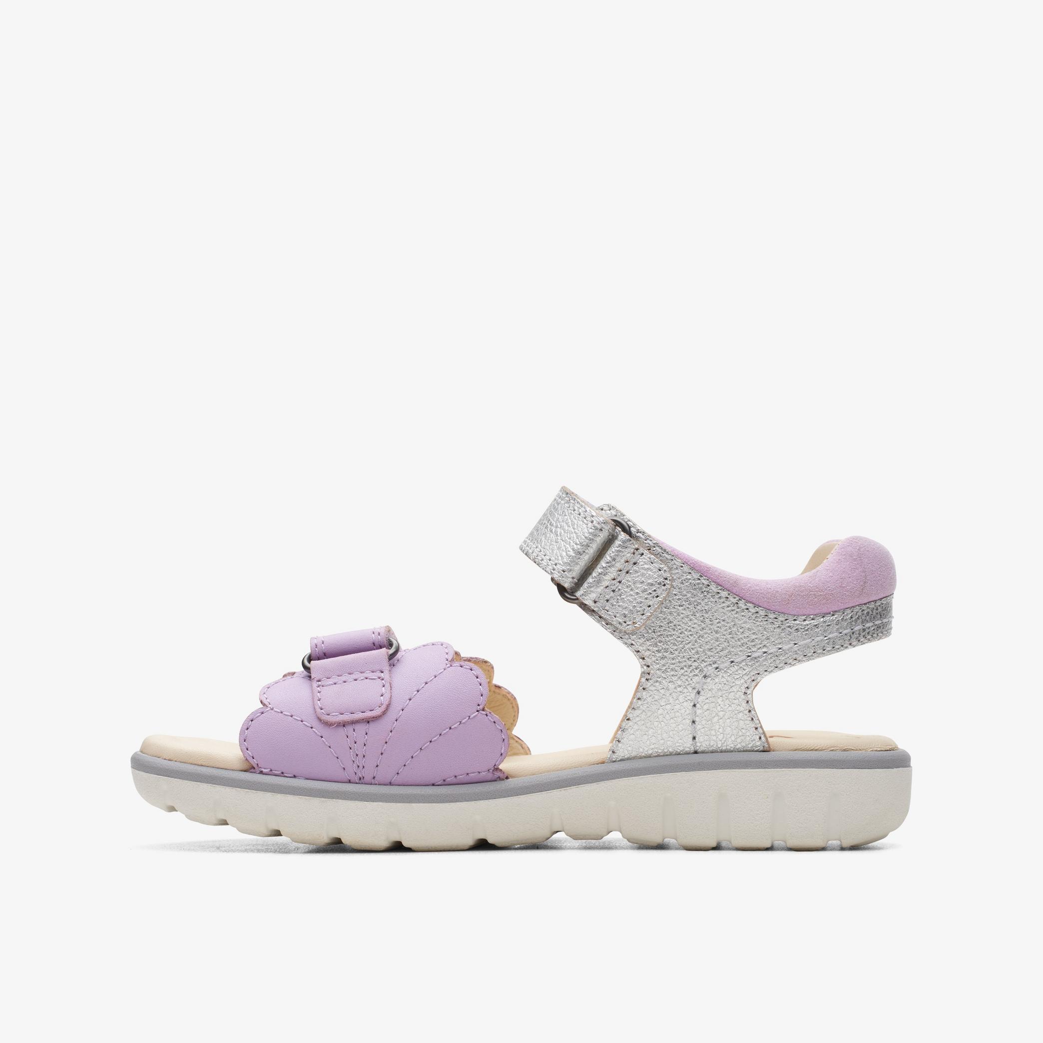 GIRLS Roam Wing Kid Lilac Combination Flat Sandals | Clarks Outlet
