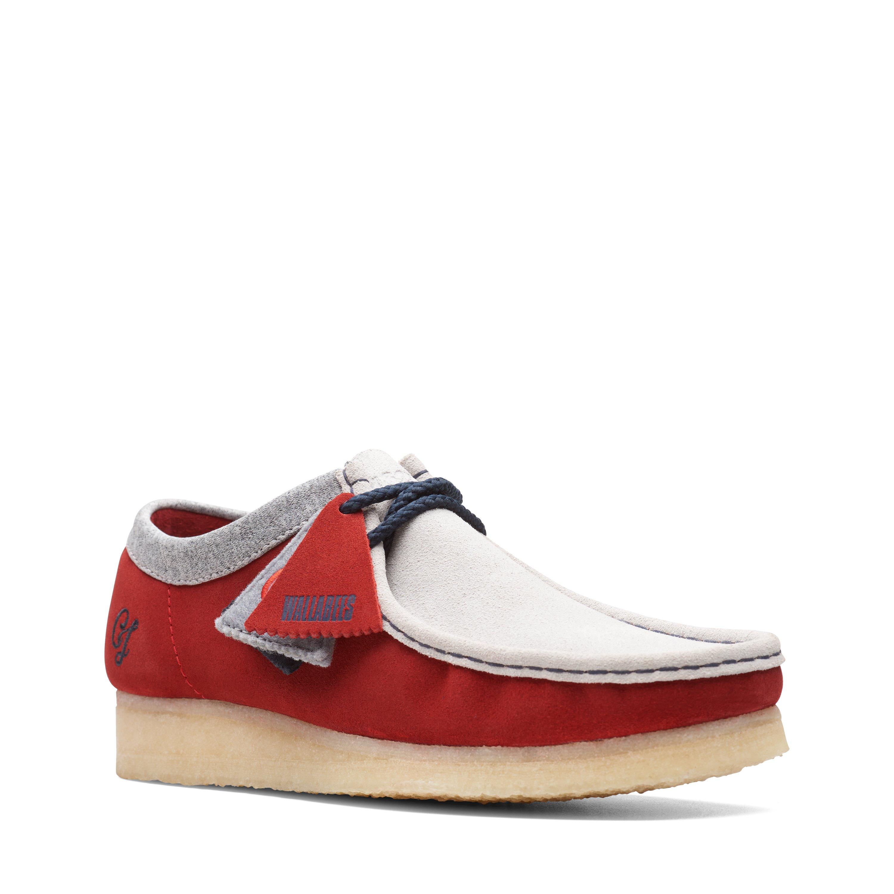 Clarks red outlet shoes